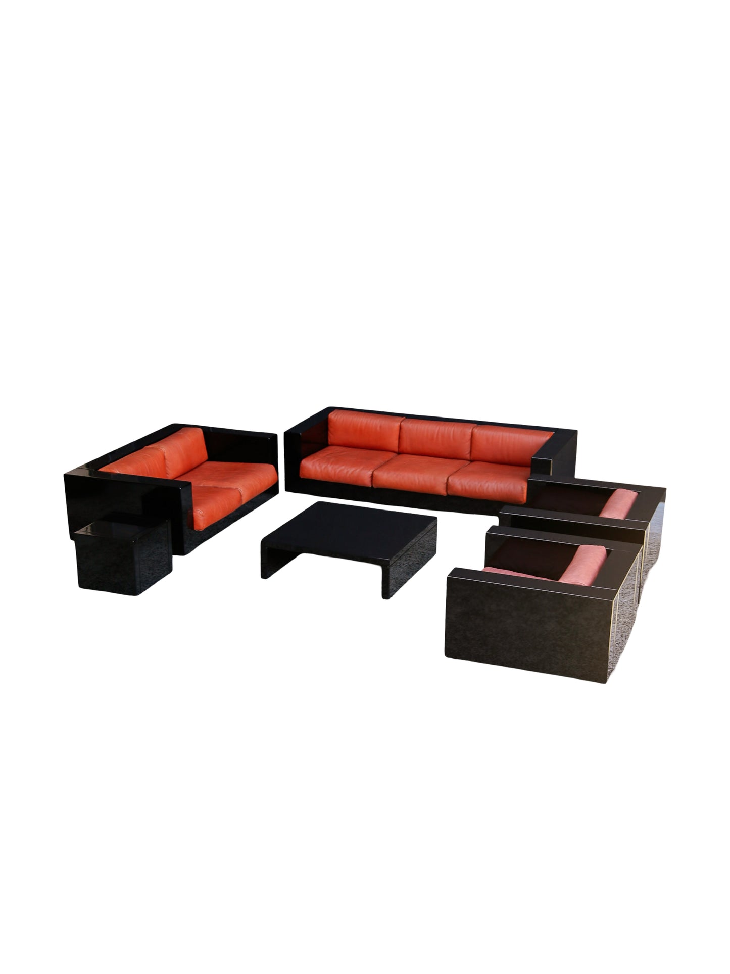 Massimo Vignelli for Poltronova Saratoga sofa set & coffee table