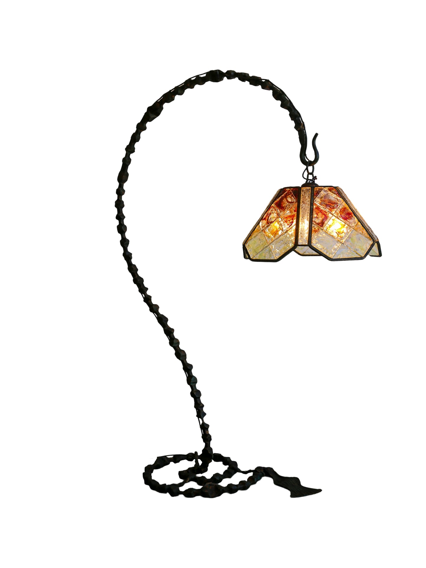 Albano Poli for Poliarte Brutalist Floor Lamp in Murano Glass & Bronze