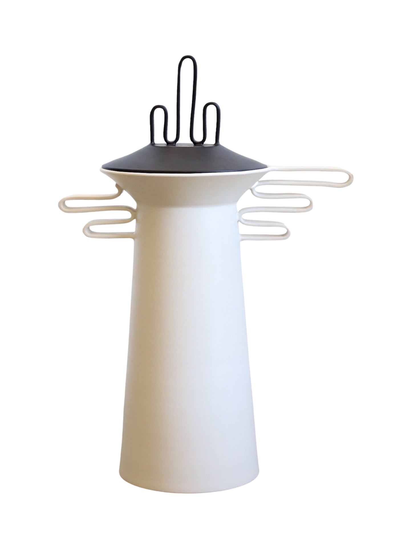 Ceramic White Vase Maya Collection by Jean Christophe Clair for Rometti