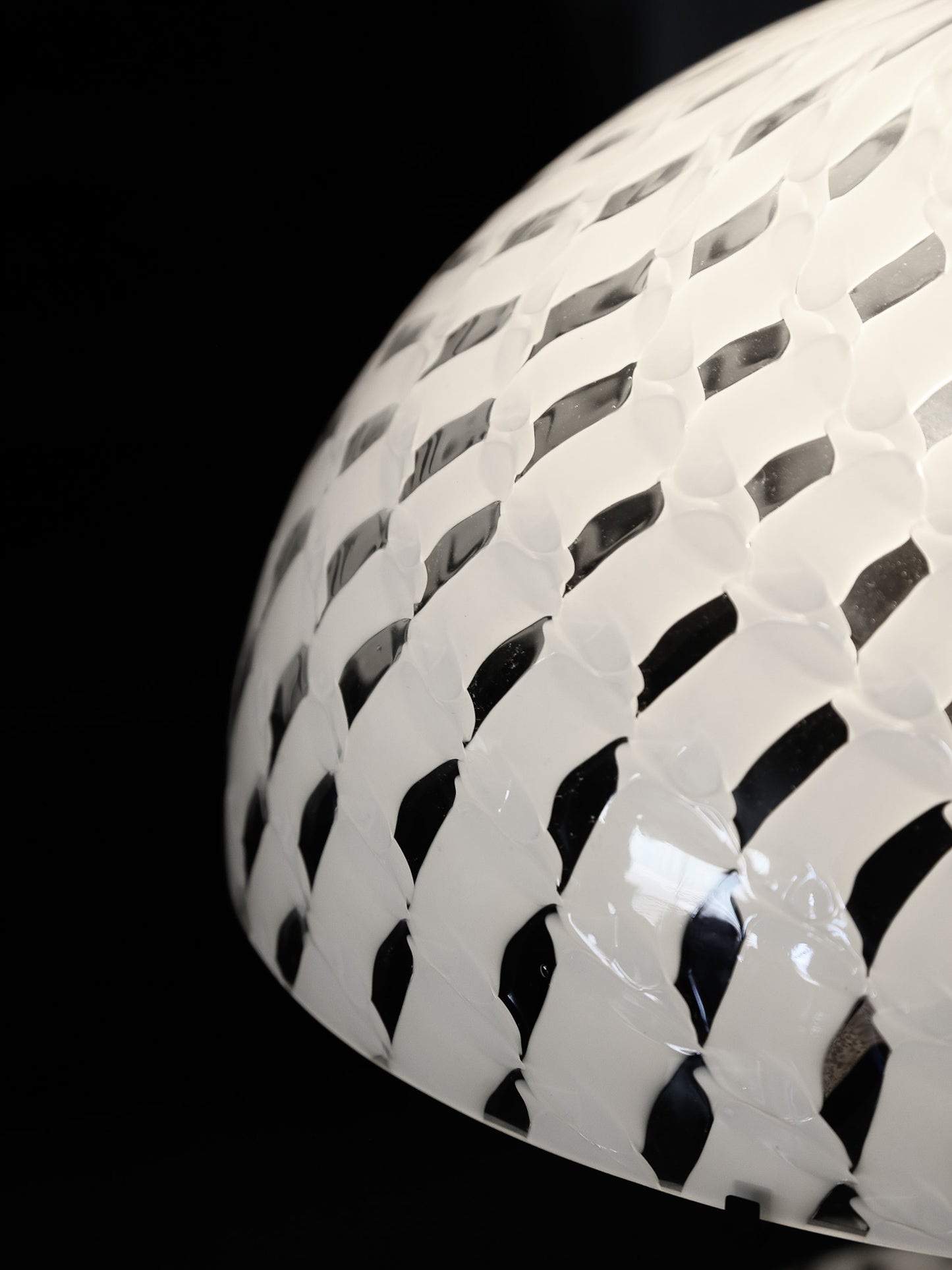 Table Lamp By AV Mazzega in Murano Glass and Brass