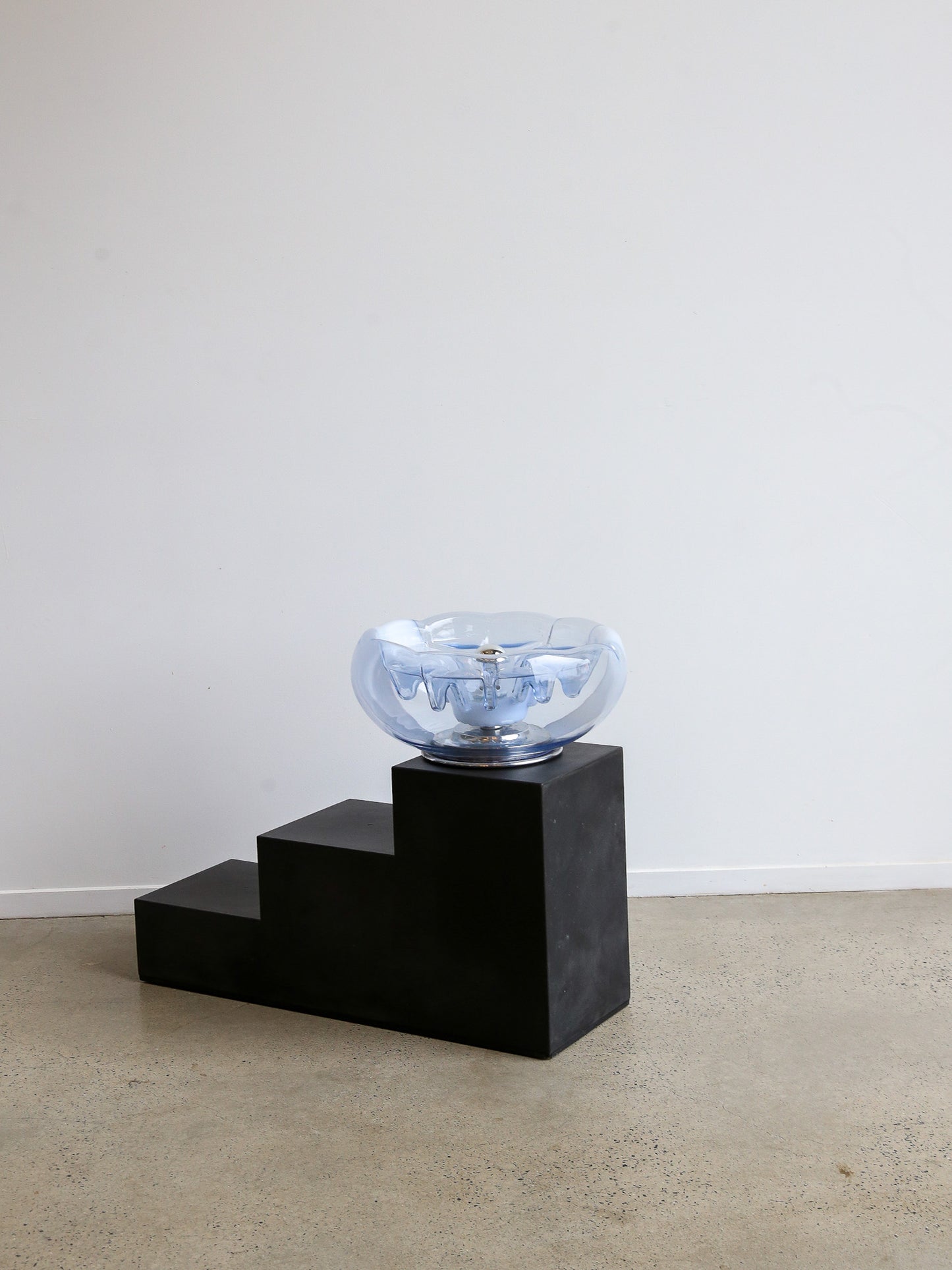 Tony Zuccheri Chrome and Murano Glass Table Lamp, 1960s