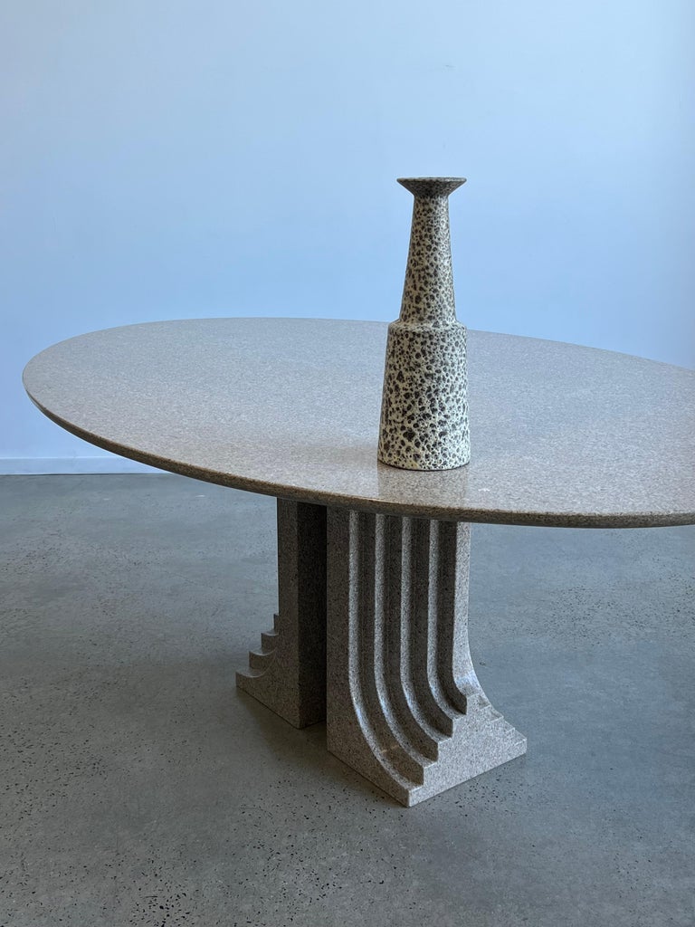 Italian Bitossi Ceramic Vase with White Lava Work