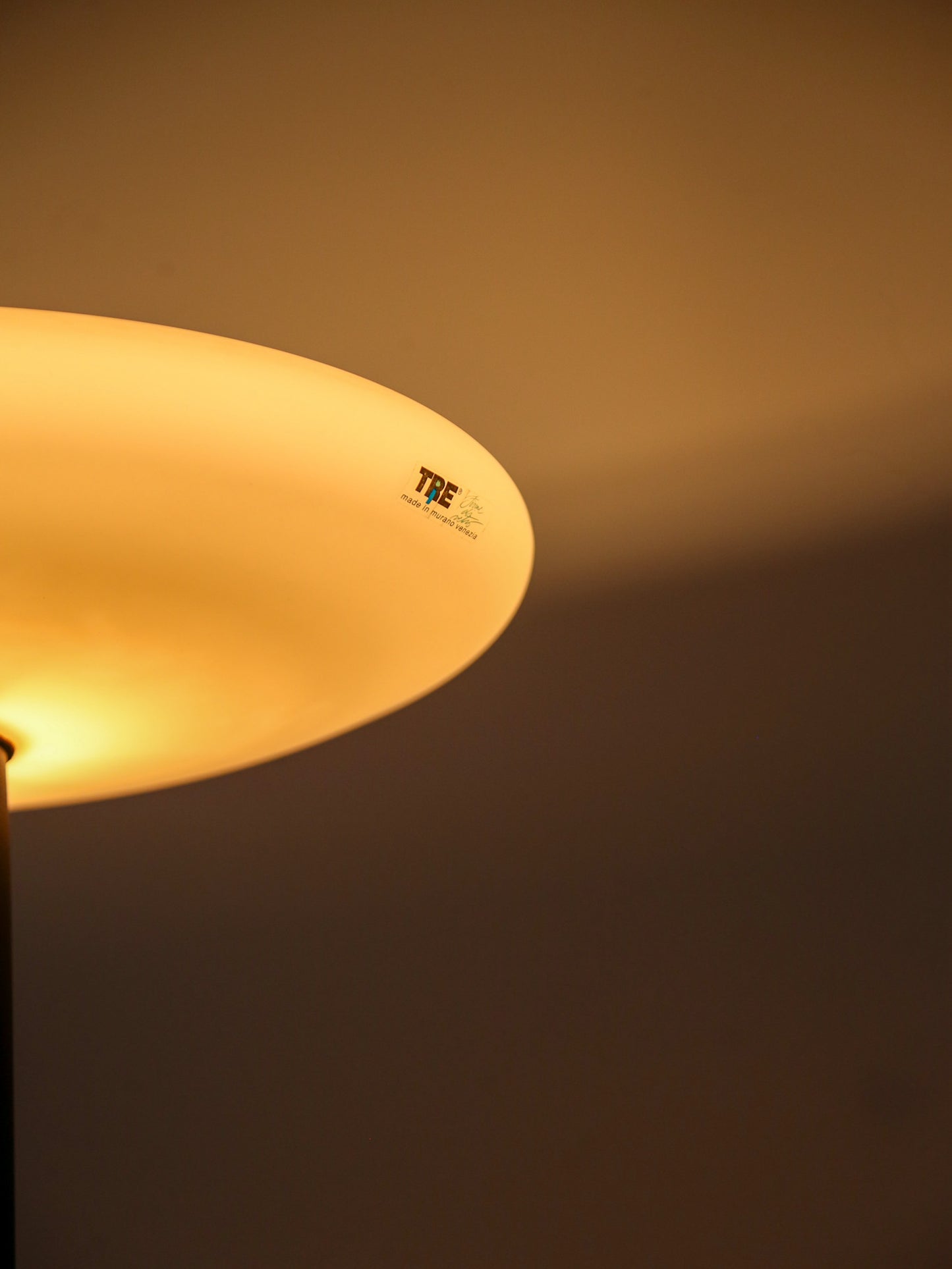 Floor Lamp in Murano Glass & Metal by Itre Firme di Vetro