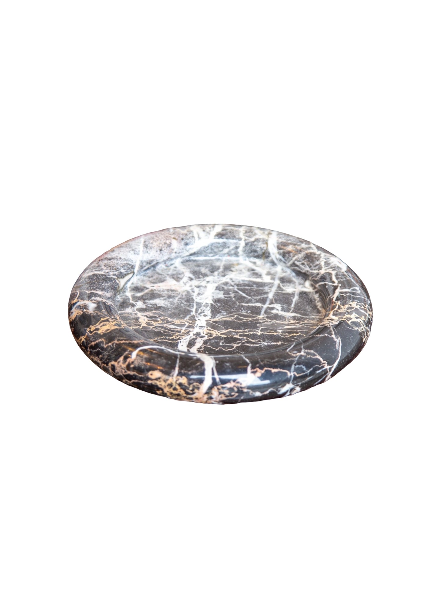 Black Marble Round Ashtray or Empty Pockets by Sergio Asti