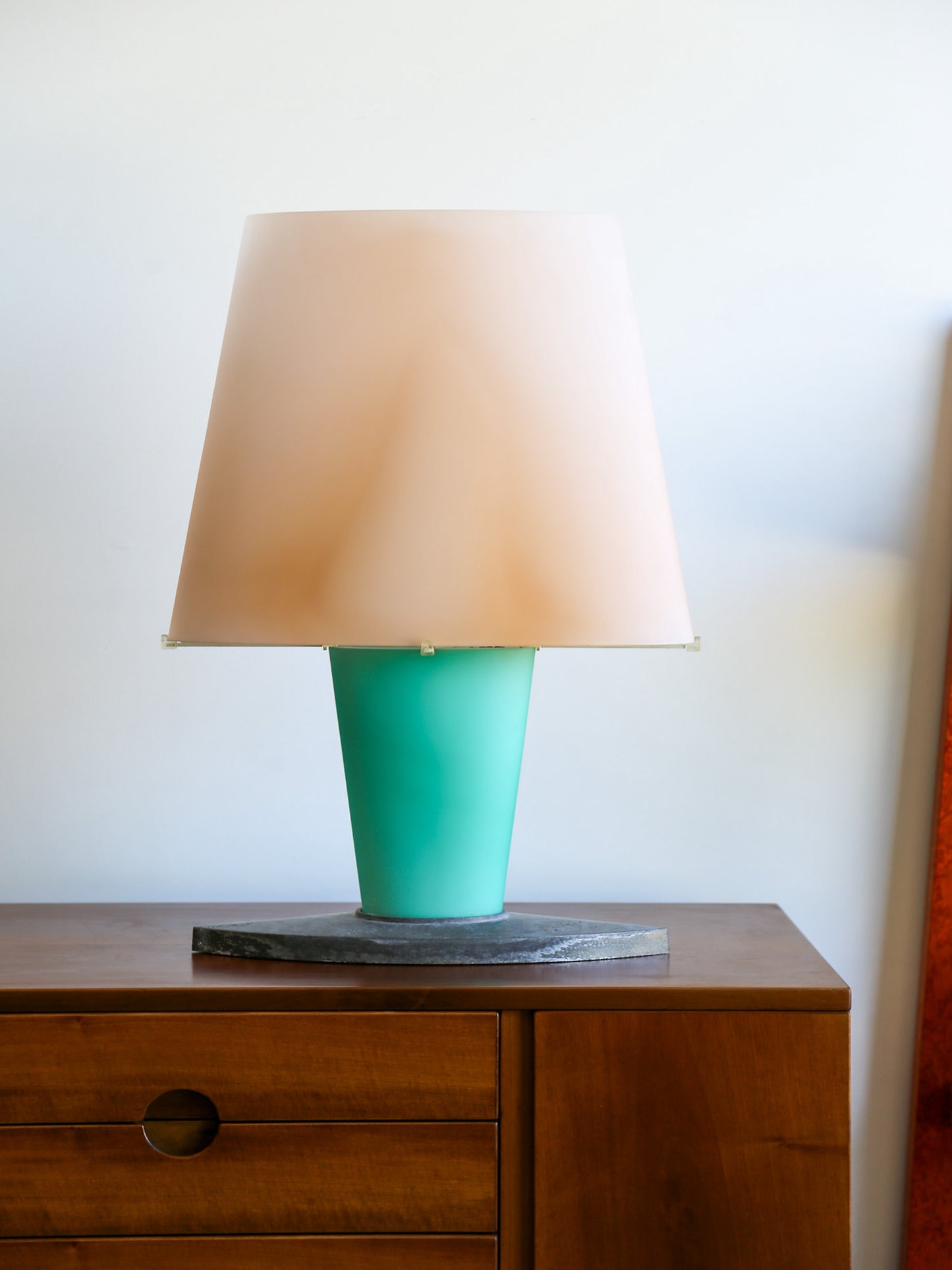 Fontana Arte Model 2892 XL Frosted Glass Table Lamp by Daniela Puppa