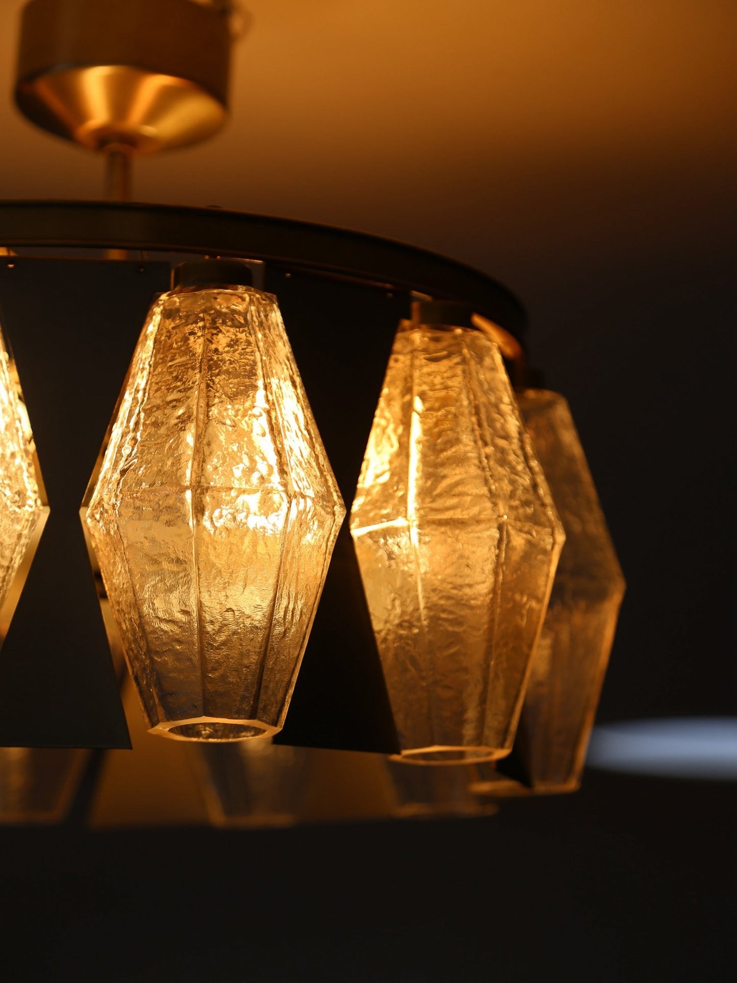 Carlo Scarpa Poliedri Glass Pendant Lamp, Italy, 1960s - Lumini Collections