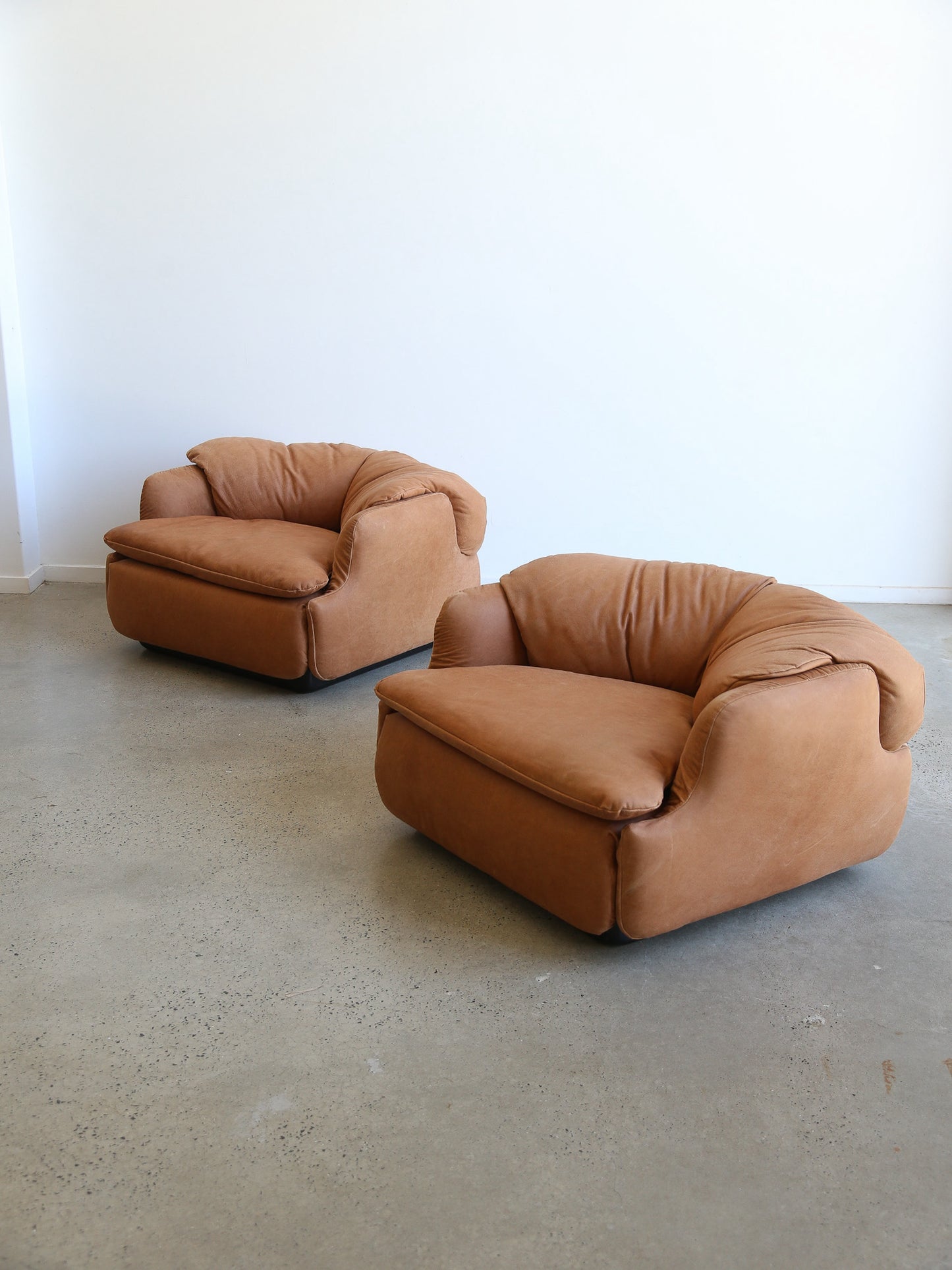 1970s Confidential Armchairs by Alberto Rosselli for Saporiti Italia