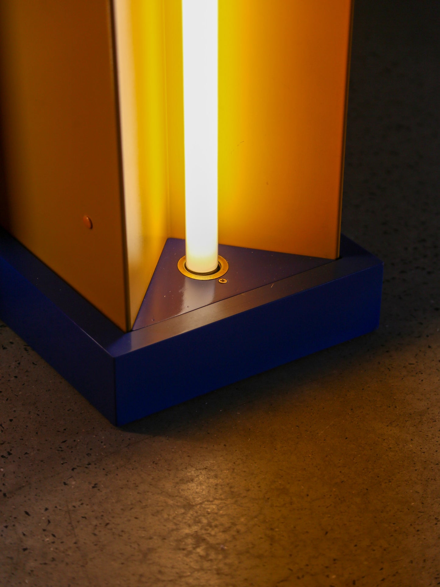 Ettore Sottsass custom floor lamp pedestals for Brionvega shop, Milan