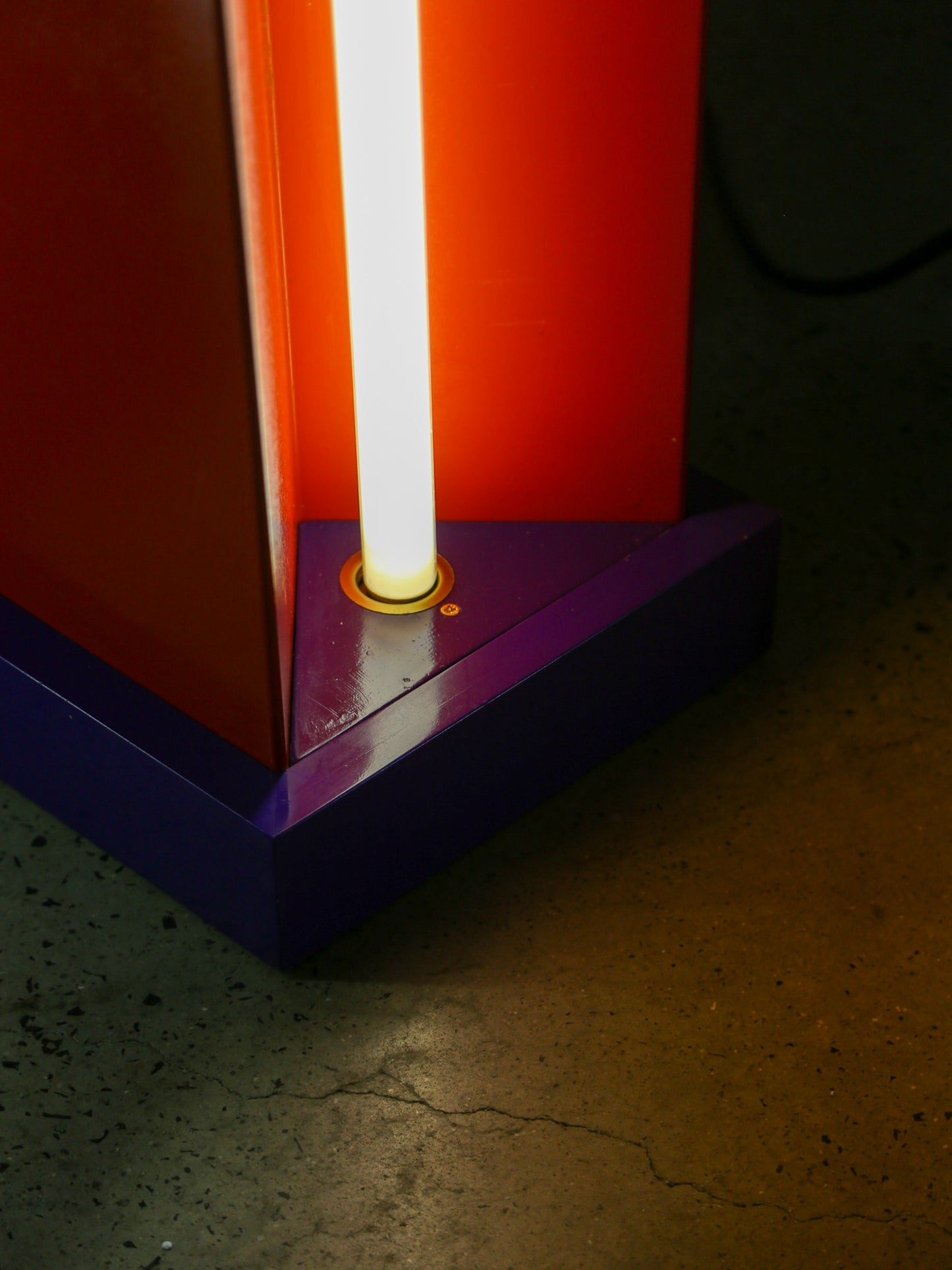 Ettore Sottsass custom floor lamp pedestals for Brionvega shop, Milan