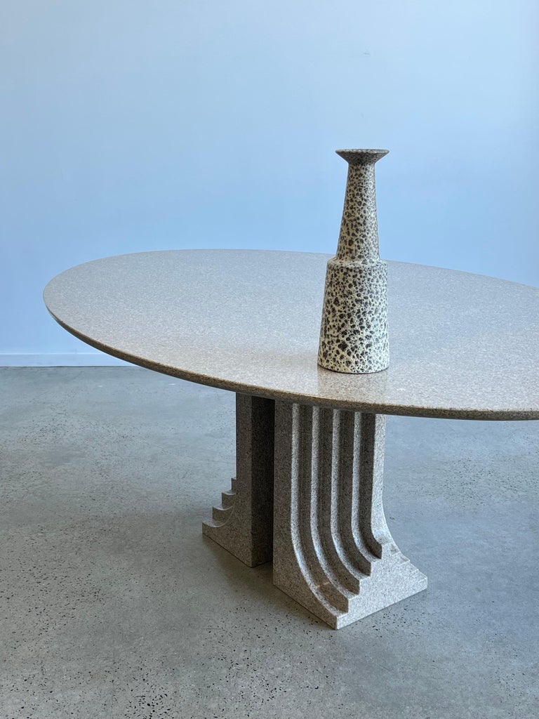 Italian Bitossi Ceramic Vase with White Lava Work