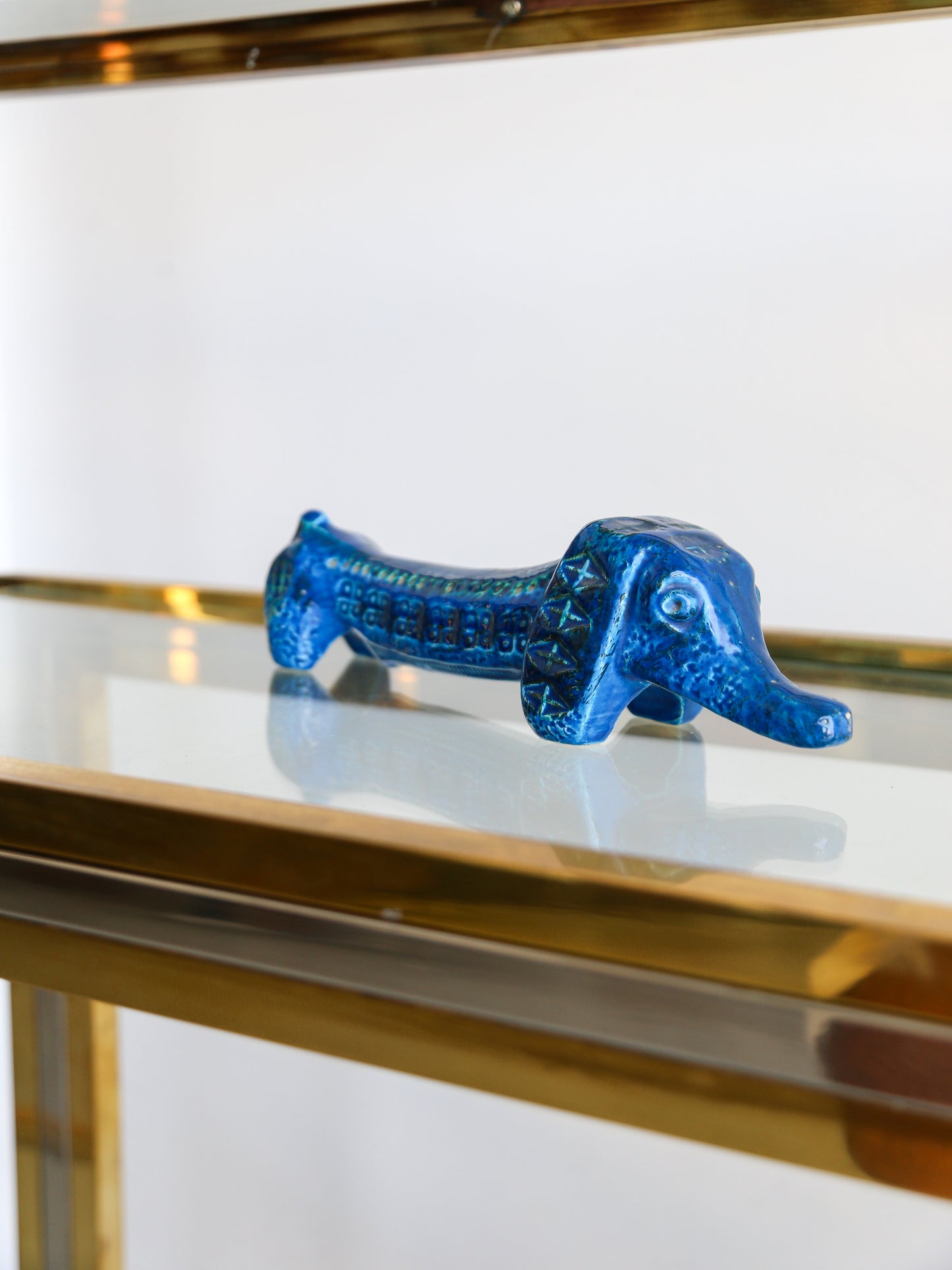 Rimini Blue Ceramic Sculpture by Aldo Londi for Bitossi 1950s