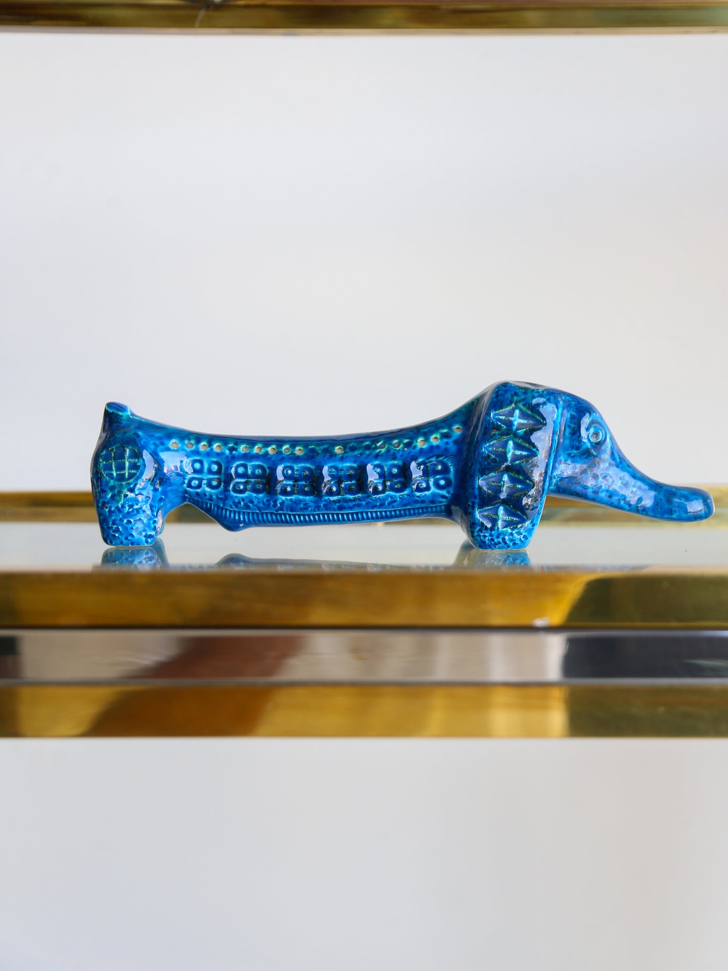 Rimini Blue Ceramic Sculpture by Aldo Londi for Bitossi 1950s