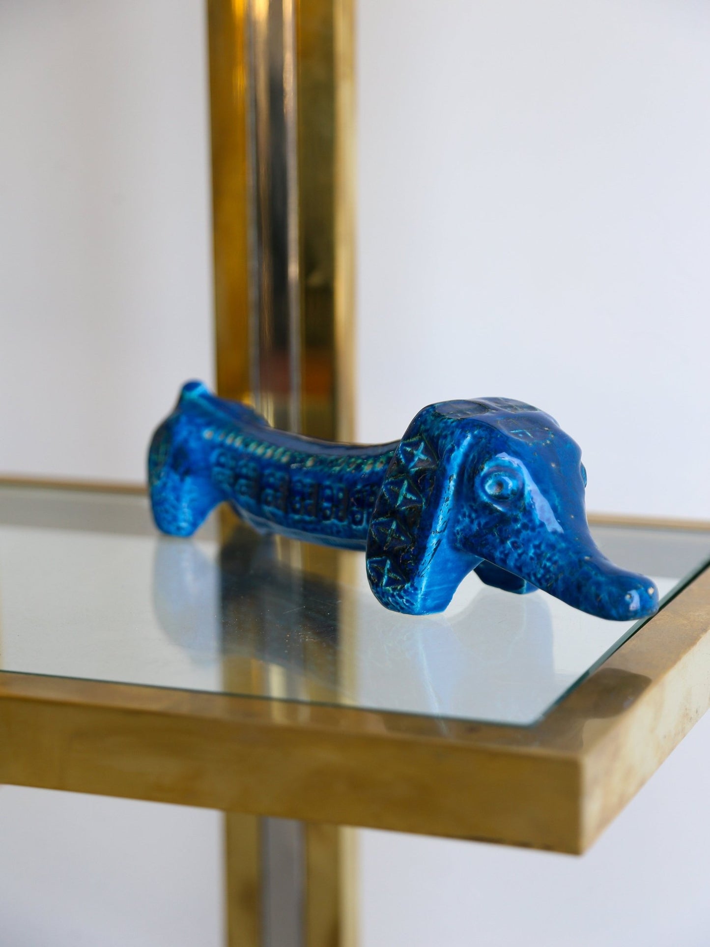 Rimini Blue Ceramic Sculpture by Aldo Londi for Bitossi 1950s - Lumini Collections