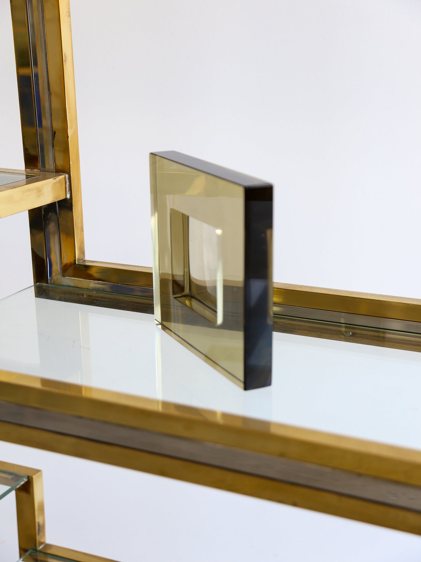Italian Square Murano Sommerso Smoked Glass Ashtrays by V. Nason & Carlo for Mazzega