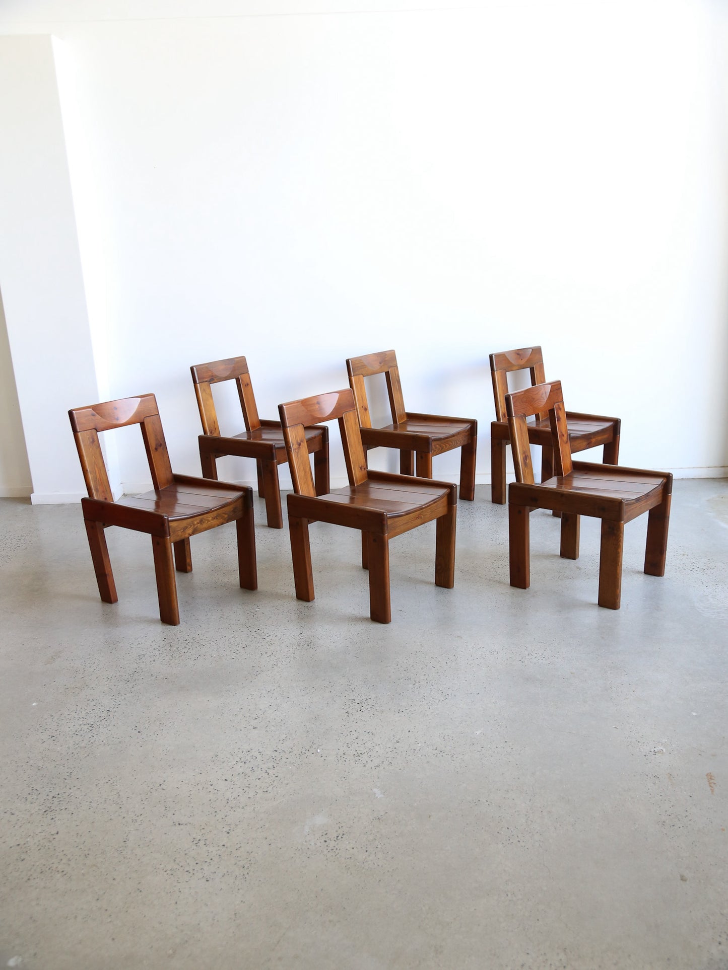 Set of Six Dining Chairs by Silvio Coppola for Fratelli Montina 1970s