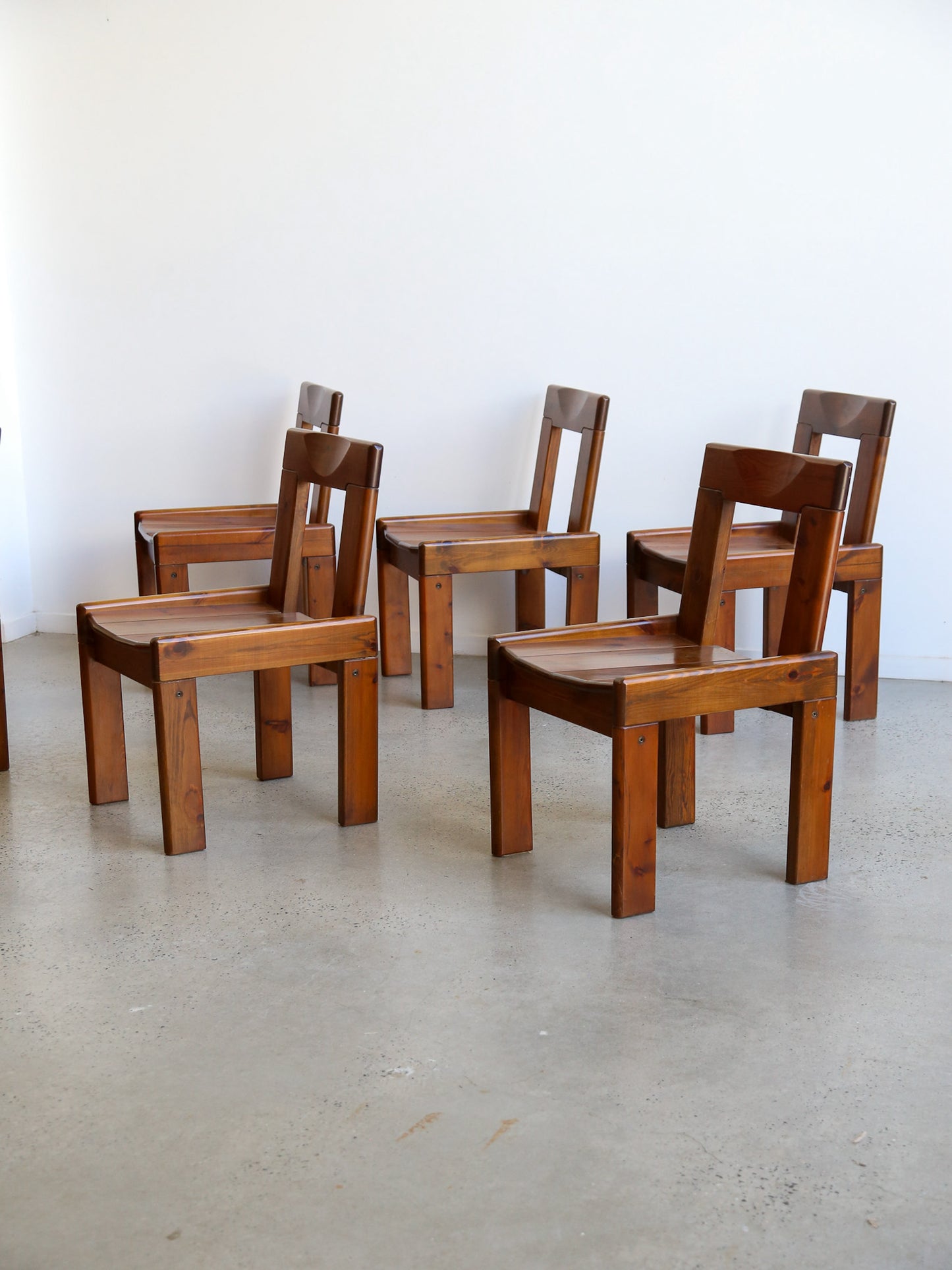 Set of Six Dining Chairs by Silvio Coppola for Fratelli Montina 1970s