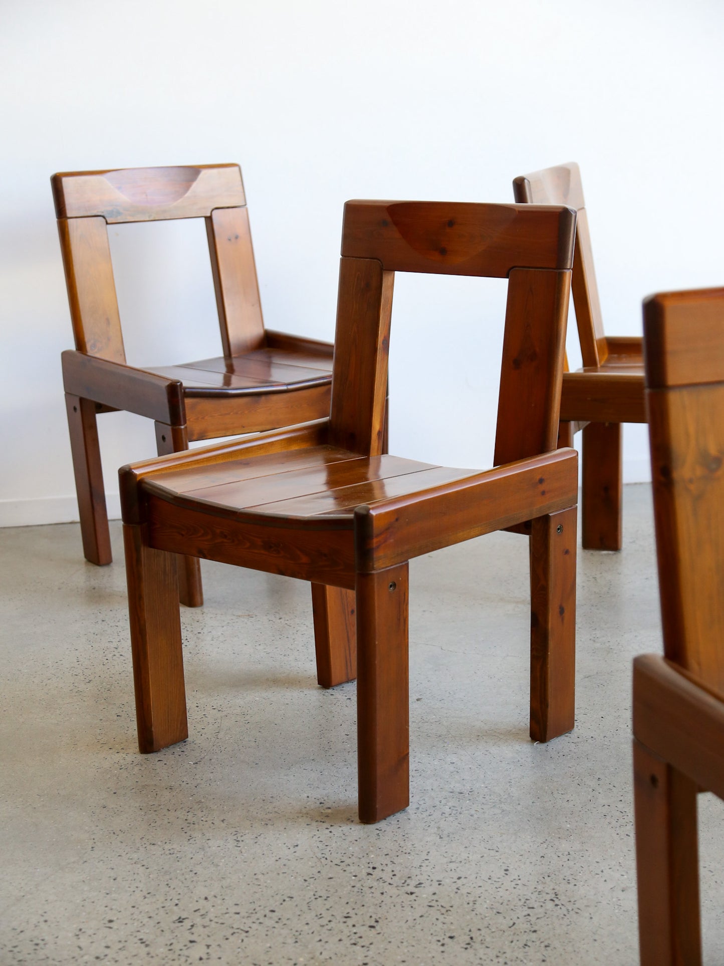 Set of Six Dining Chairs by Silvio Coppola for Fratelli Montina 1970s