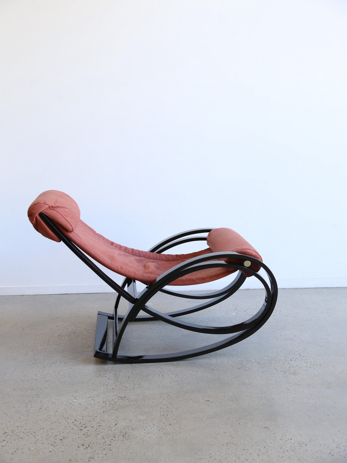 Italian Mid Century Modern Sgarsul Rocking Chair by Gae Aulenti for Poltronova