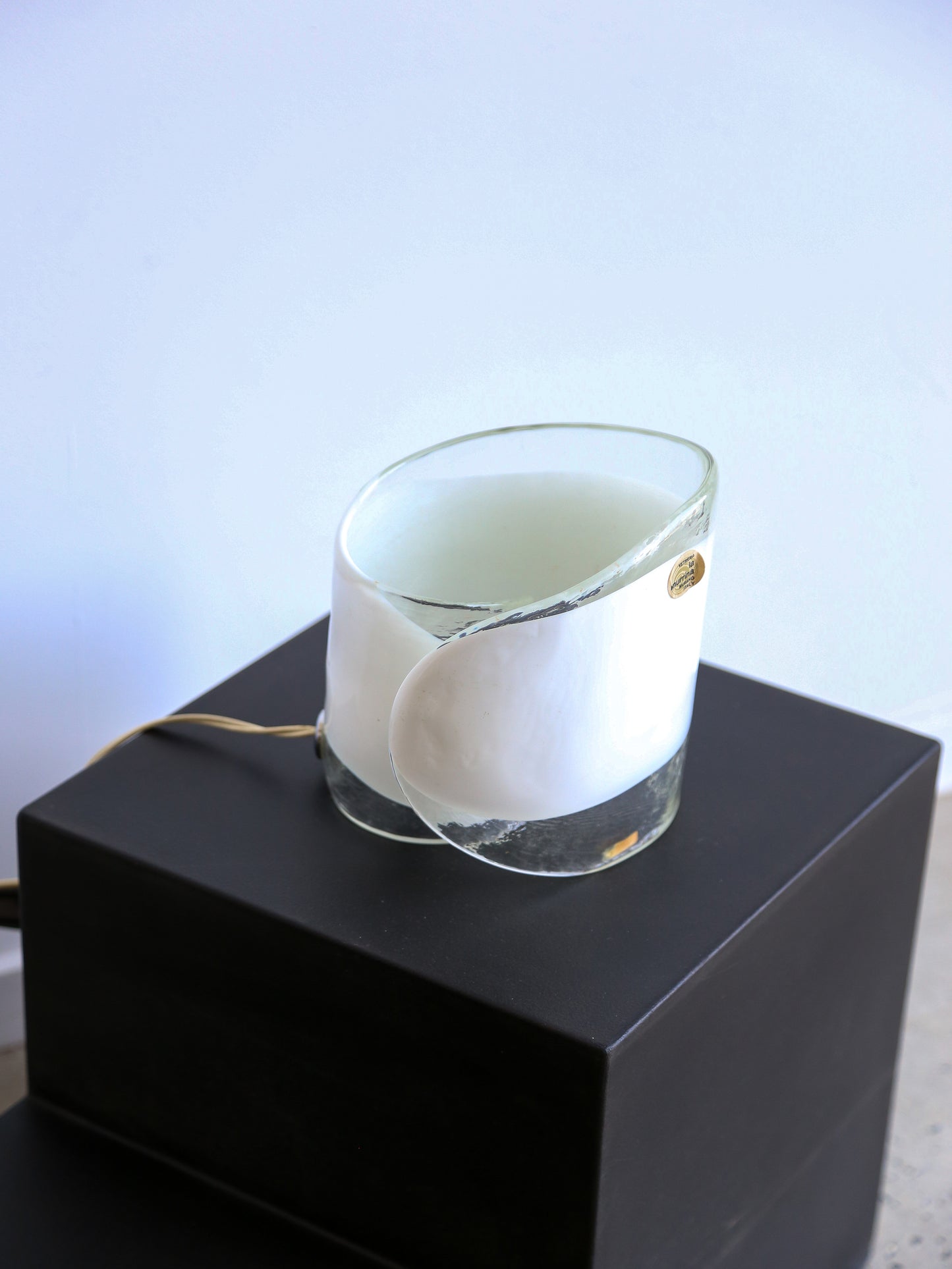 La Murrina White Murano Glass Table Lamp, 1960