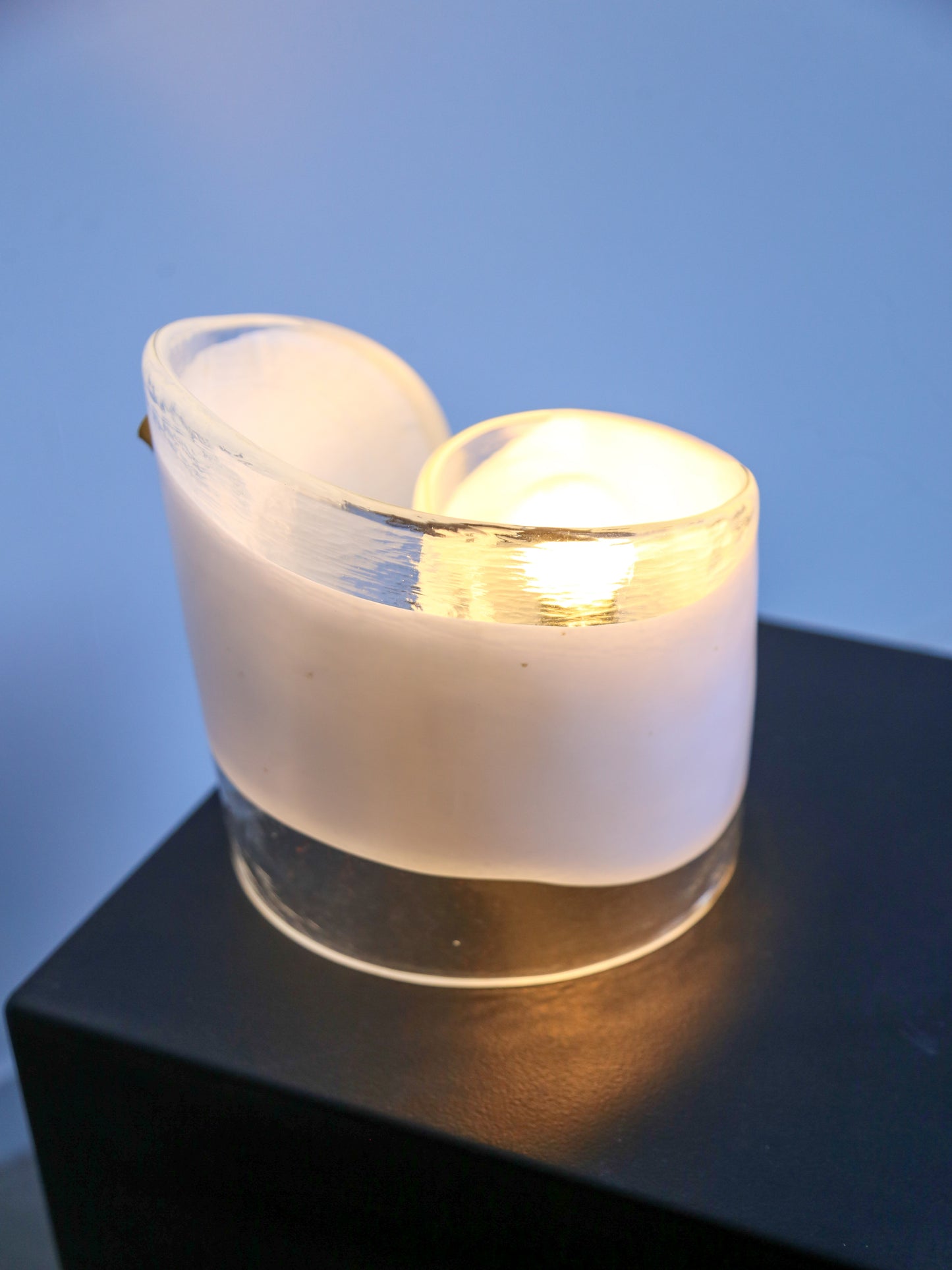 La Murrina White Murano Glass Table Lamp, 1960