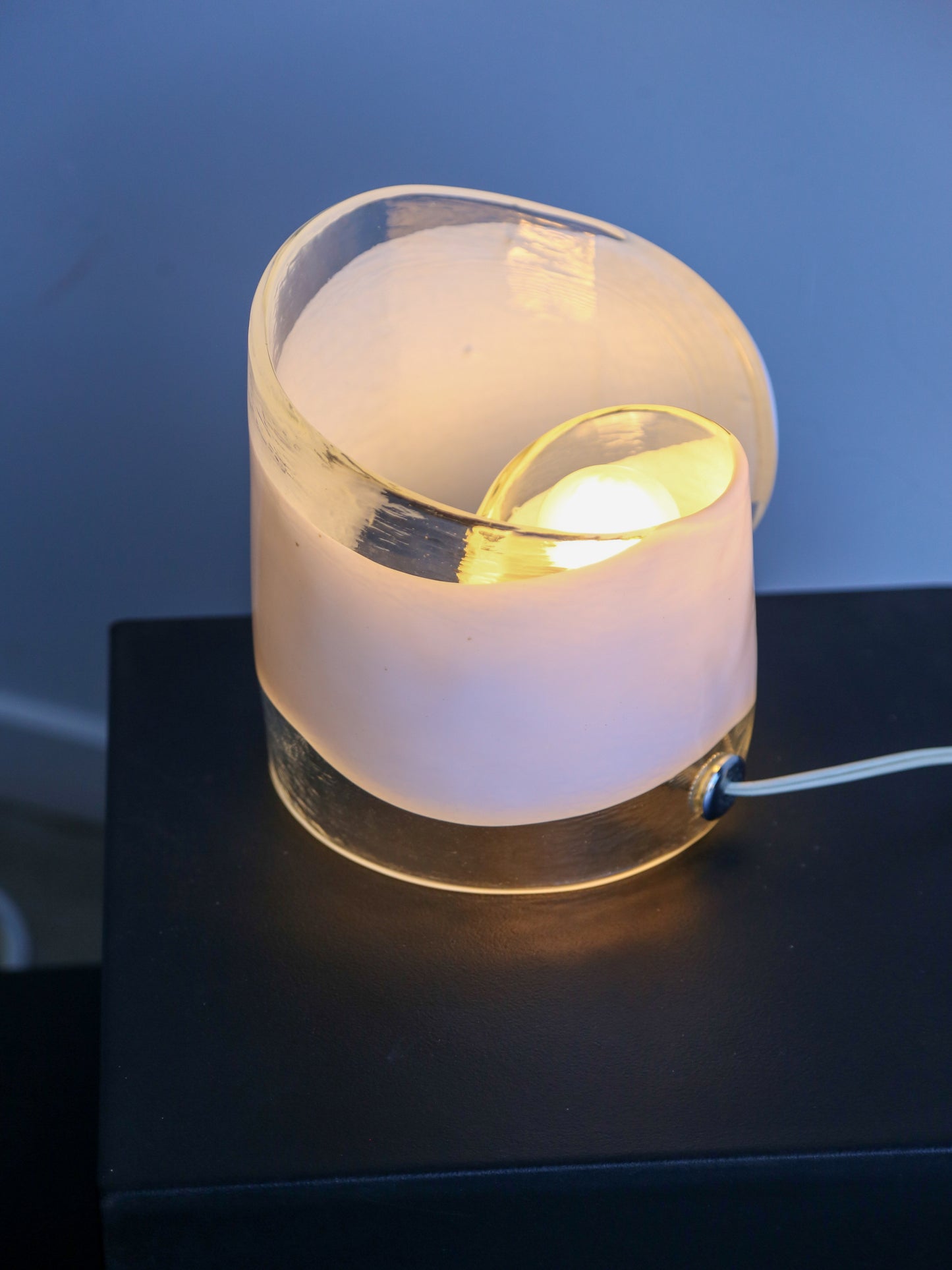 La Murrina White Murano Glass Table Lamp, 1960