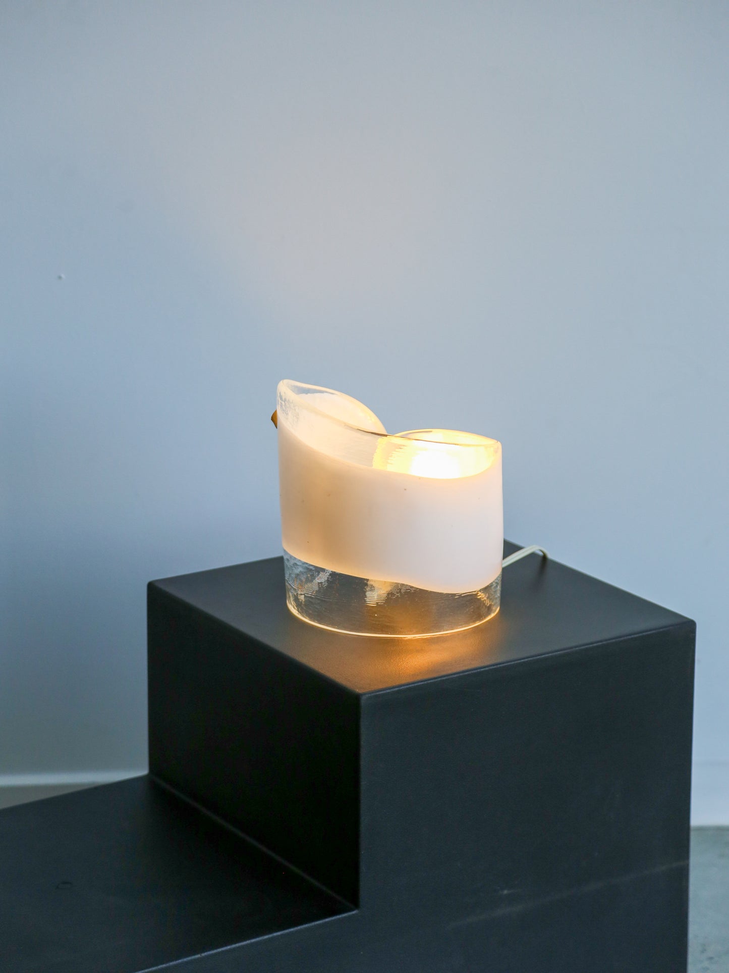 La Murrina White Murano Glass Table Lamp, 1960