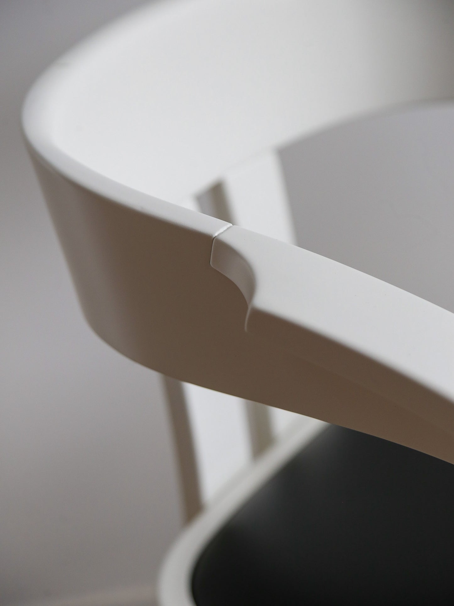 Elisa by Giovanni Battista Bassi for Poltronova Black and White Dining Chairs Set of Four