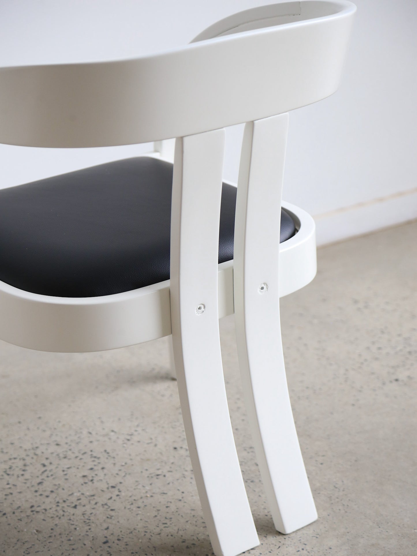Elisa by Giovanni Battista Bassi for Poltronova Black and White Dining Chairs Set of Four
