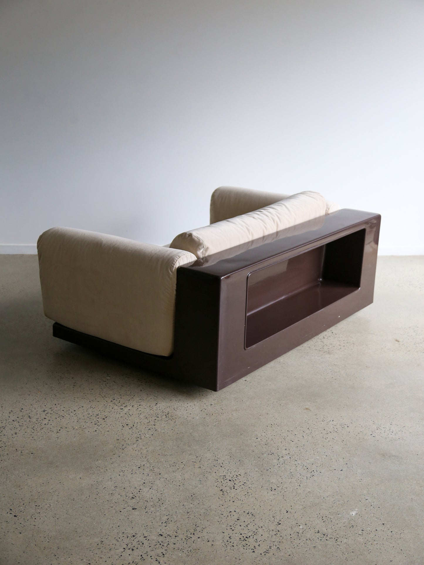 Mid Century Modern Gradual Sofa with Brown Base by Cini Boeri for Knoll