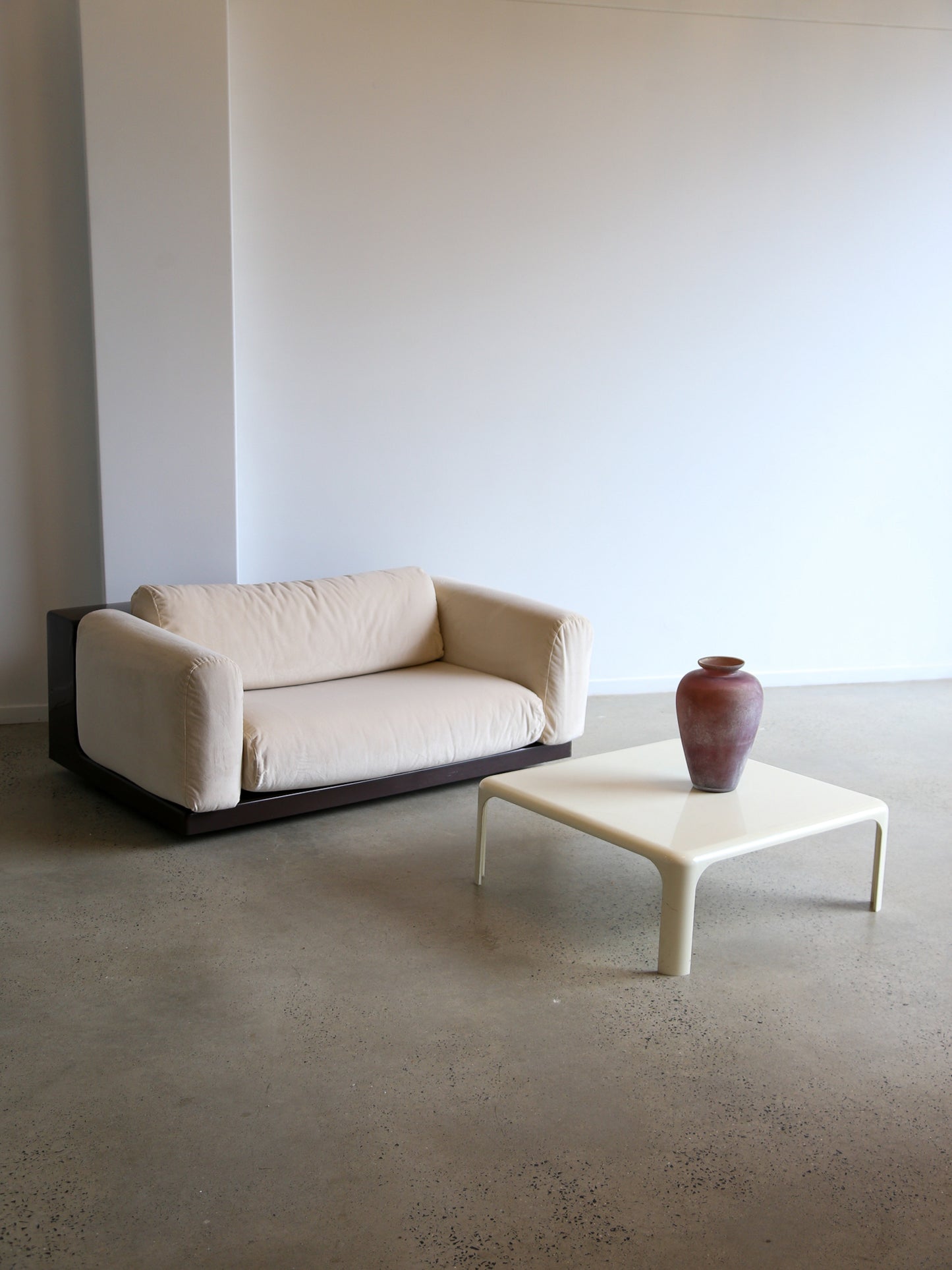 Mid Century Modern Gradual Sofa with Brown Base by Cini Boeri for Knoll