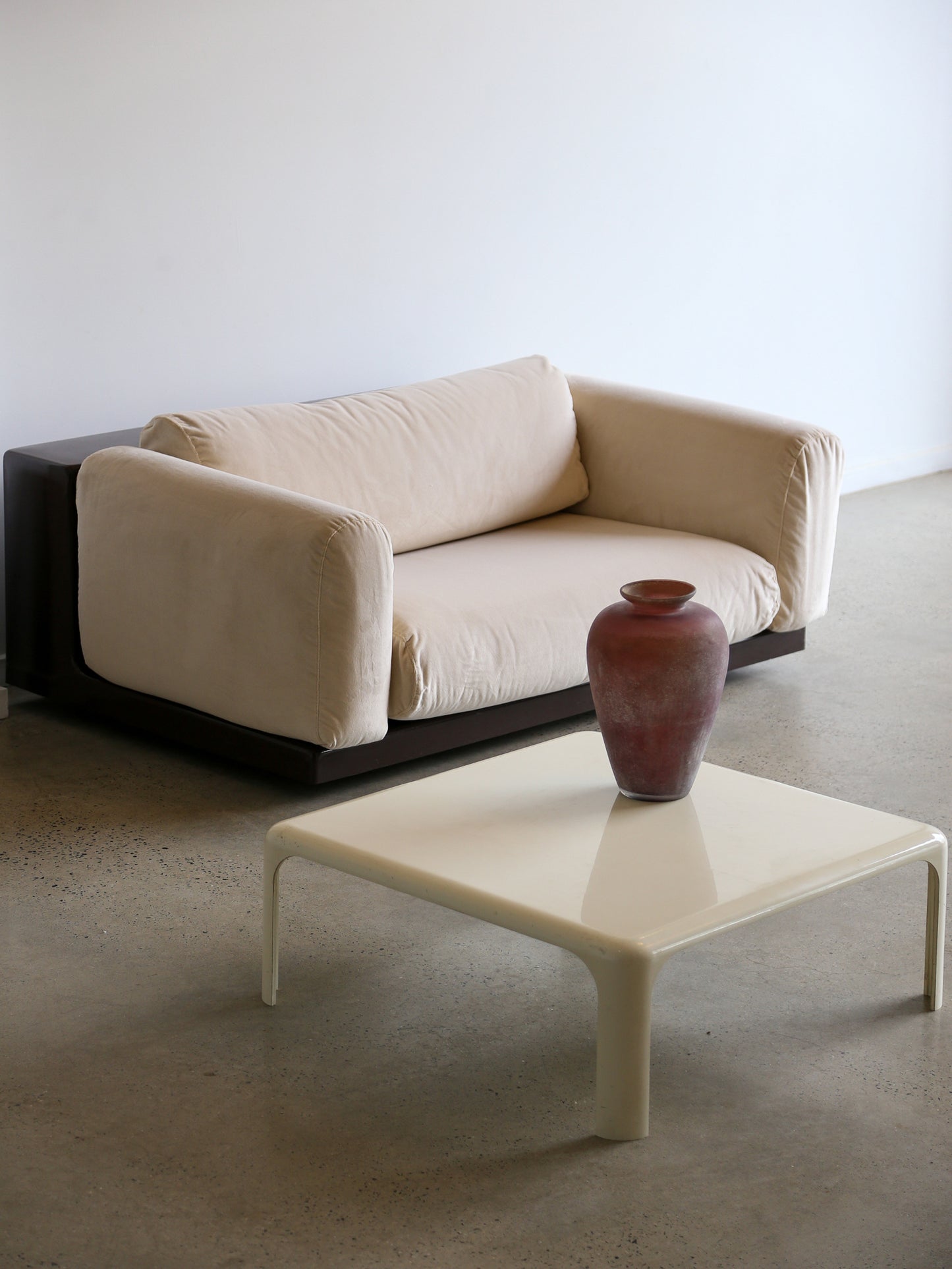 Mid Century Modern Gradual Sofa with Brown Base by Cini Boeri for Knoll