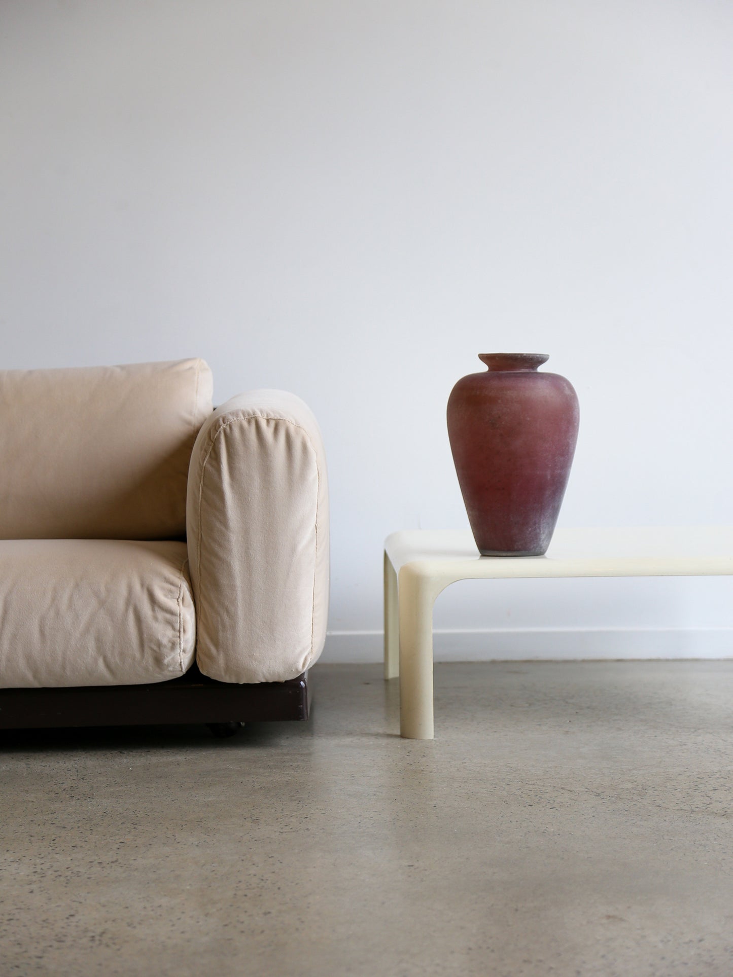 Mid Century Modern Gradual Sofa with Brown Base by Cini Boeri for Knoll