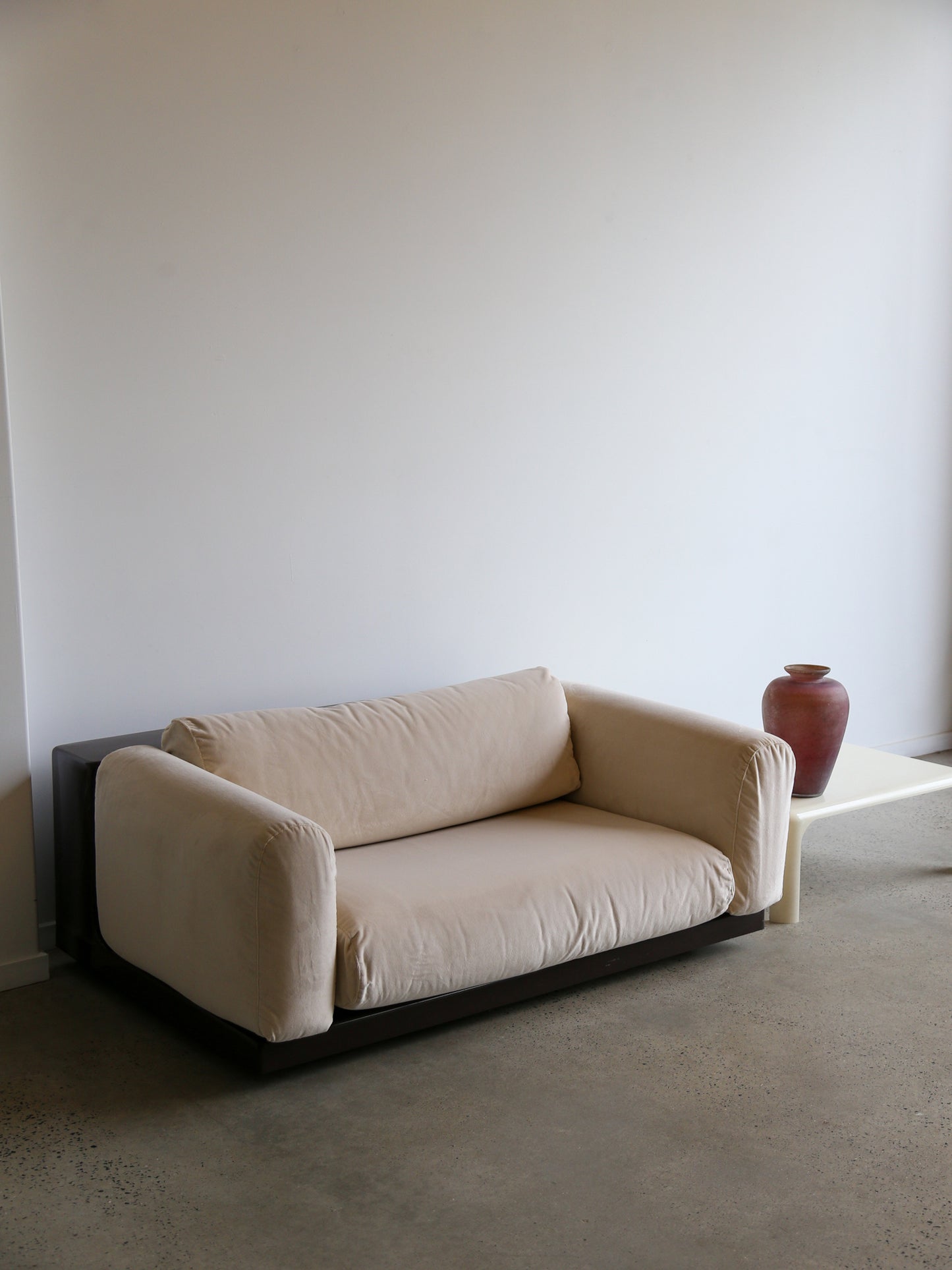 Mid Century Modern Gradual Sofa with Brown Base by Cini Boeri for Knoll