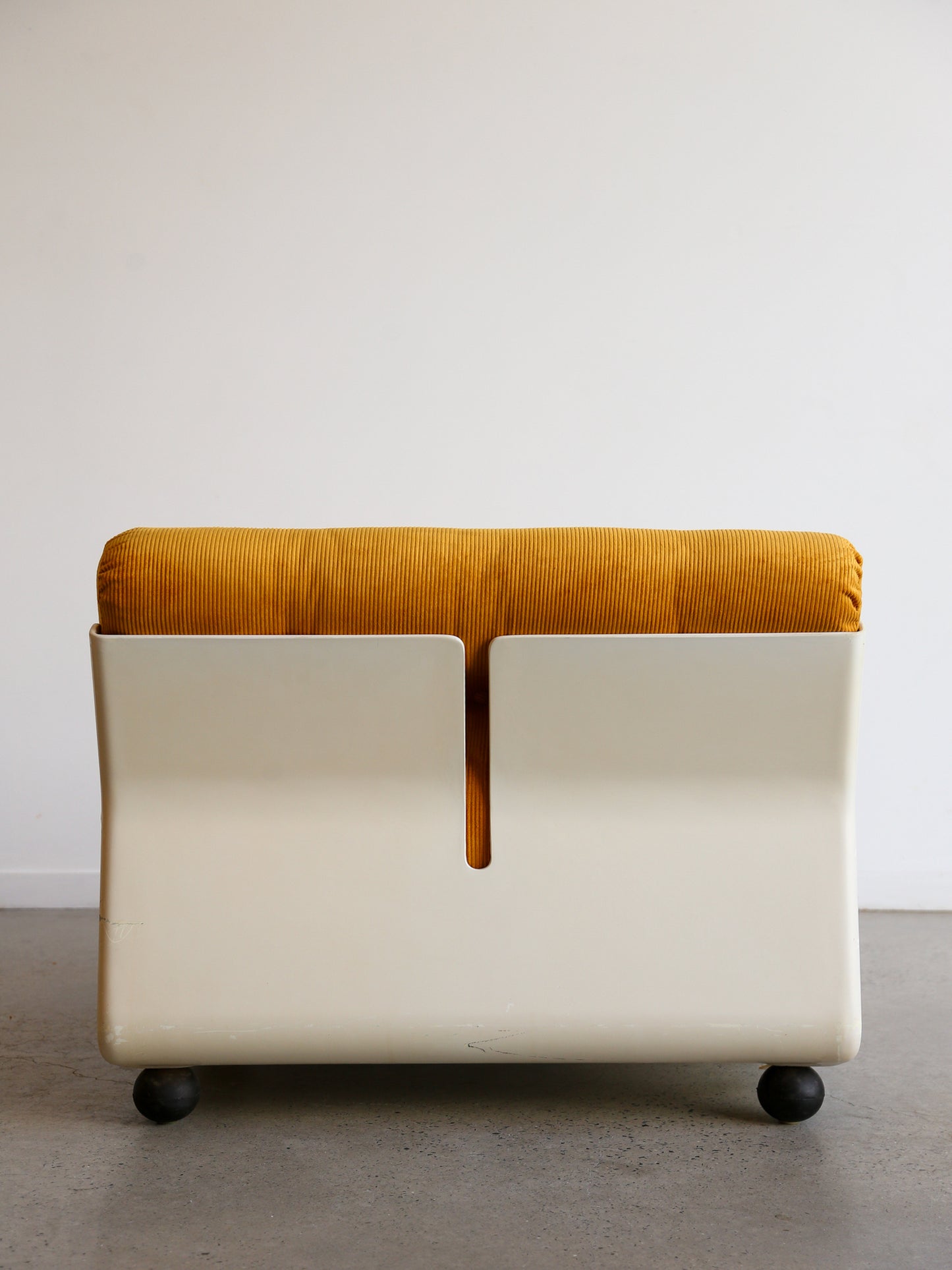 Amanta Modular Sofa in Yellow Velvet & White Frame By Mario Bellini for B&B Italia