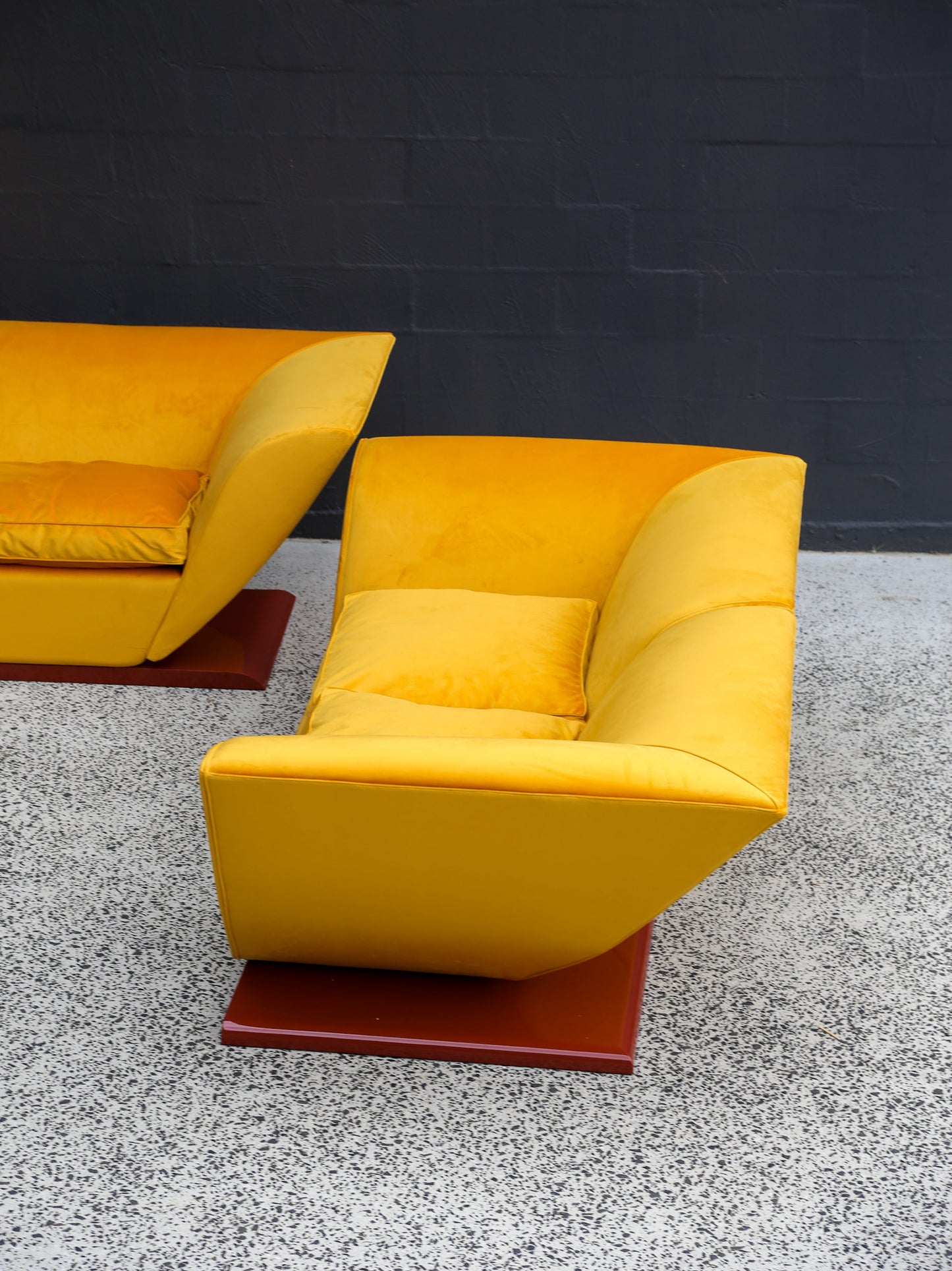 Mid-Century Modern Sofa and Lounge Chair Set by Marzio Cecchi, Italy, 1970s