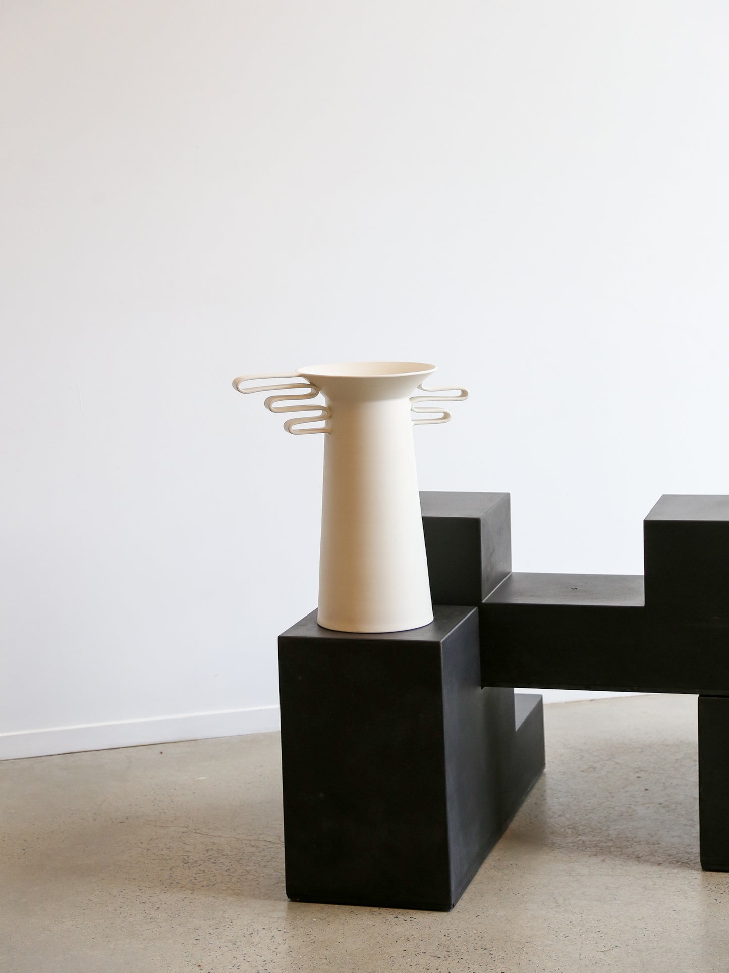Ceramic White Vase Maya Collection by Jean Christophe Clair for Rometti