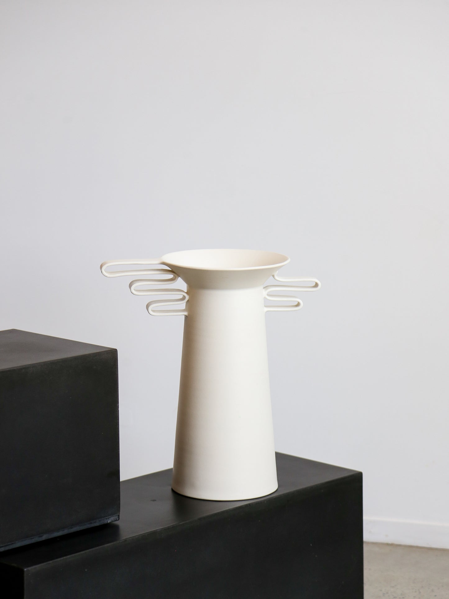 Ceramic White Vase Maya Collection by Jean Christophe Clair for Rometti
