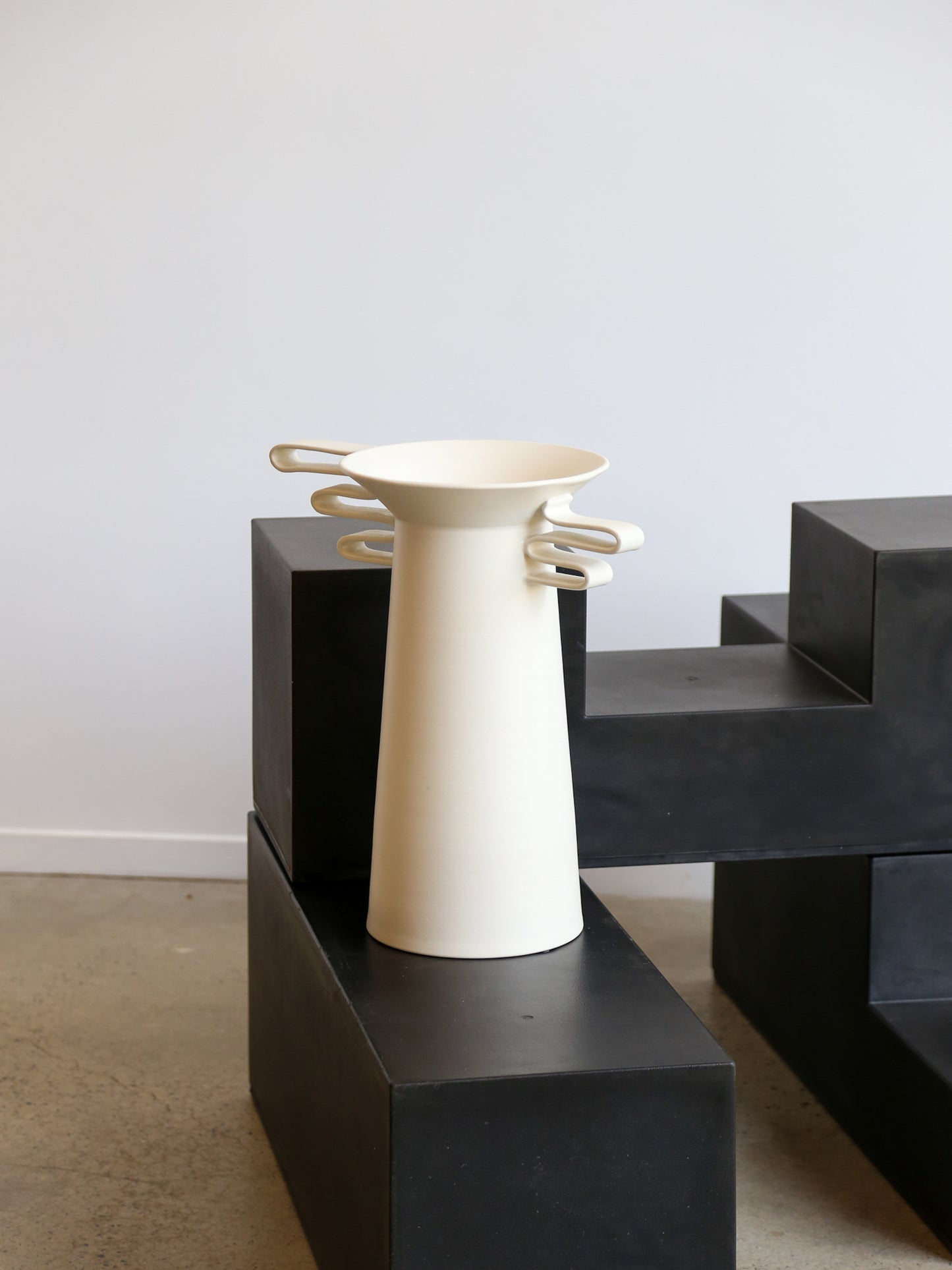 Ceramic White Vase Maya Collection by Jean Christophe Clair for Rometti