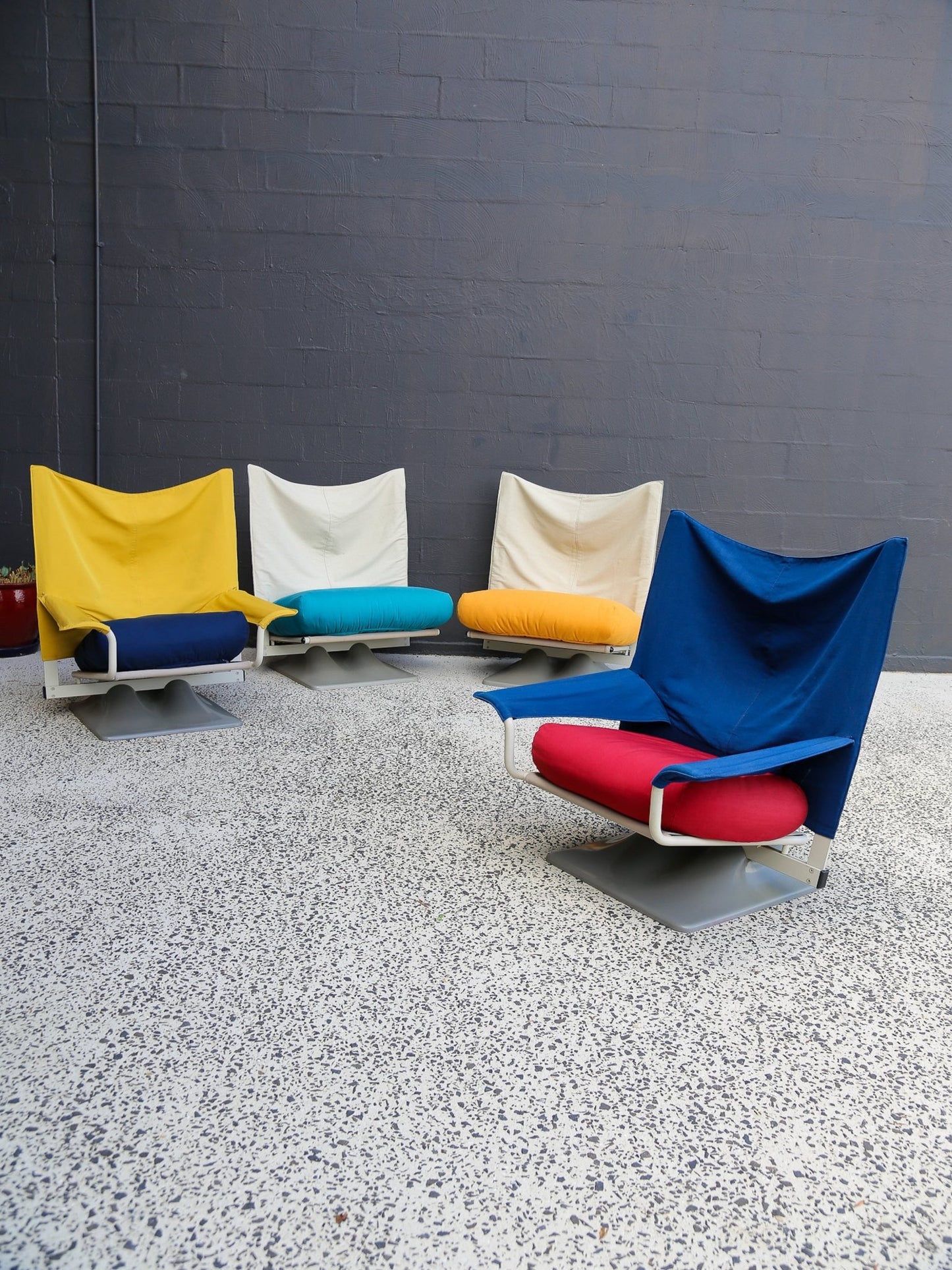 Italian Mid Century Modern AEO Armchairs by Paolo Deganello for Cassina - Lumini Collections