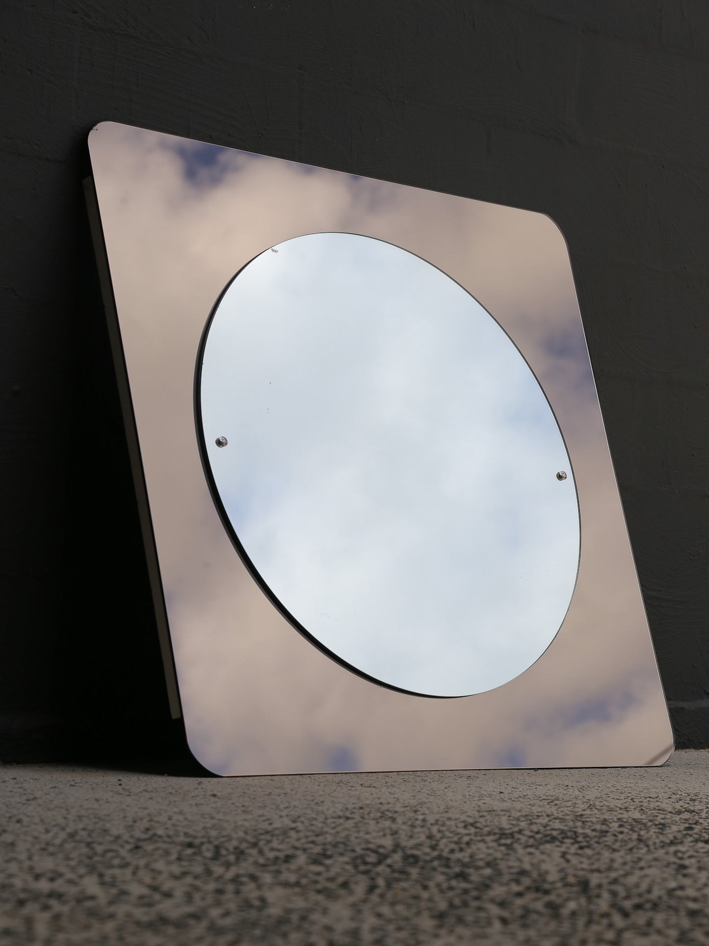 Mid Century Modern Italian Large Wall Mirror 1970s