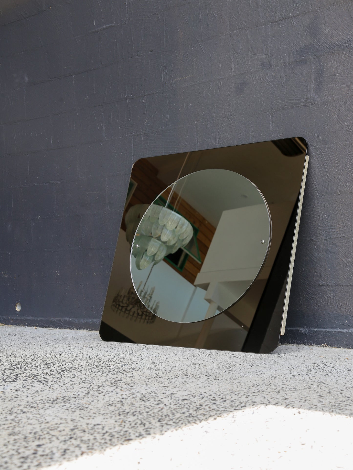 Mid Century Modern Italian Large Wall Mirror 1970s
