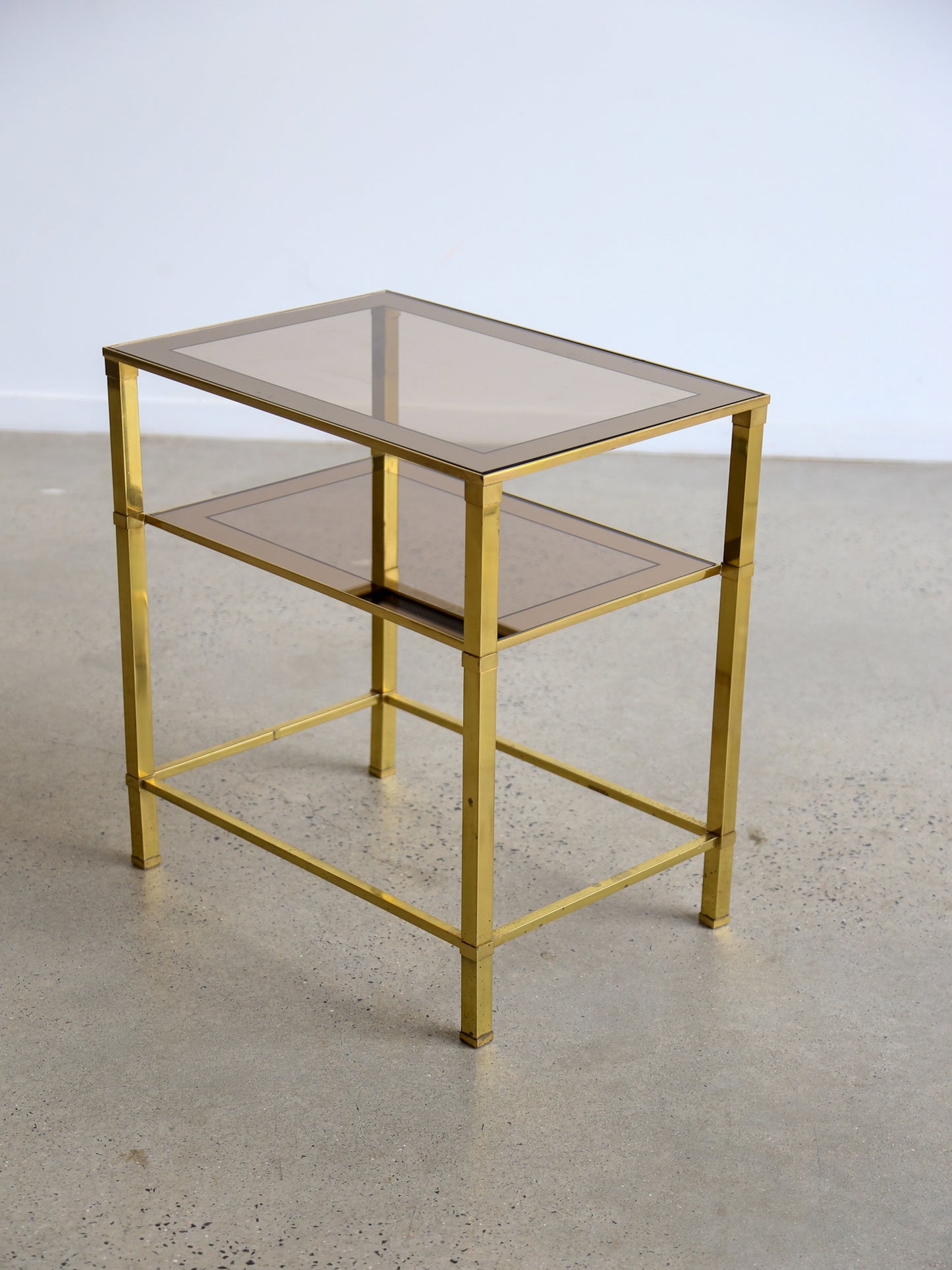 Romeo Rega Brass & Smoked Glass Side Table