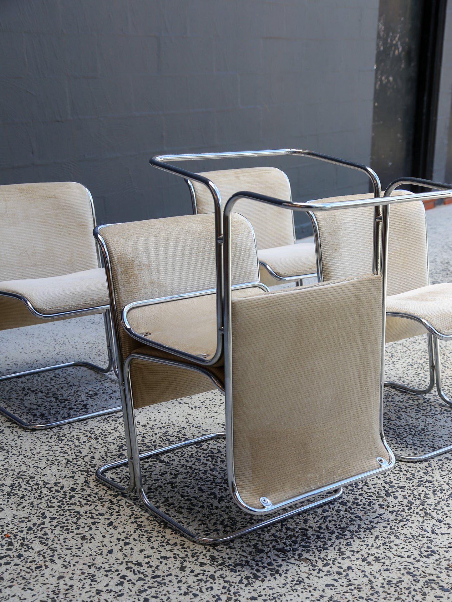 Set of Seven Calla Dining Chairs by Antonio Ari Colombo for Arflex 1970s