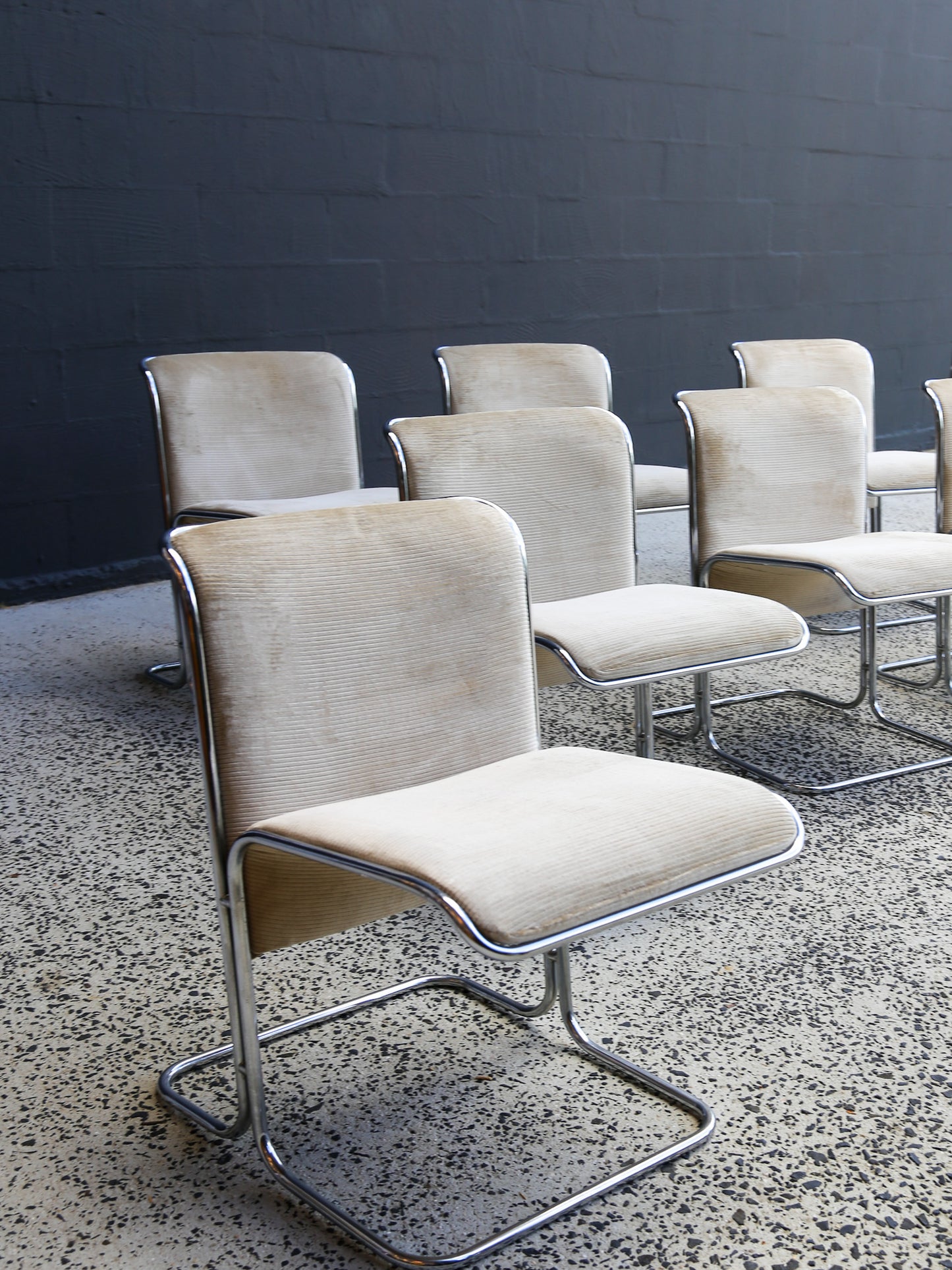 Set of Seven Calla Dining Chairs by Antonio Ari Colombo for Arflex 1970s