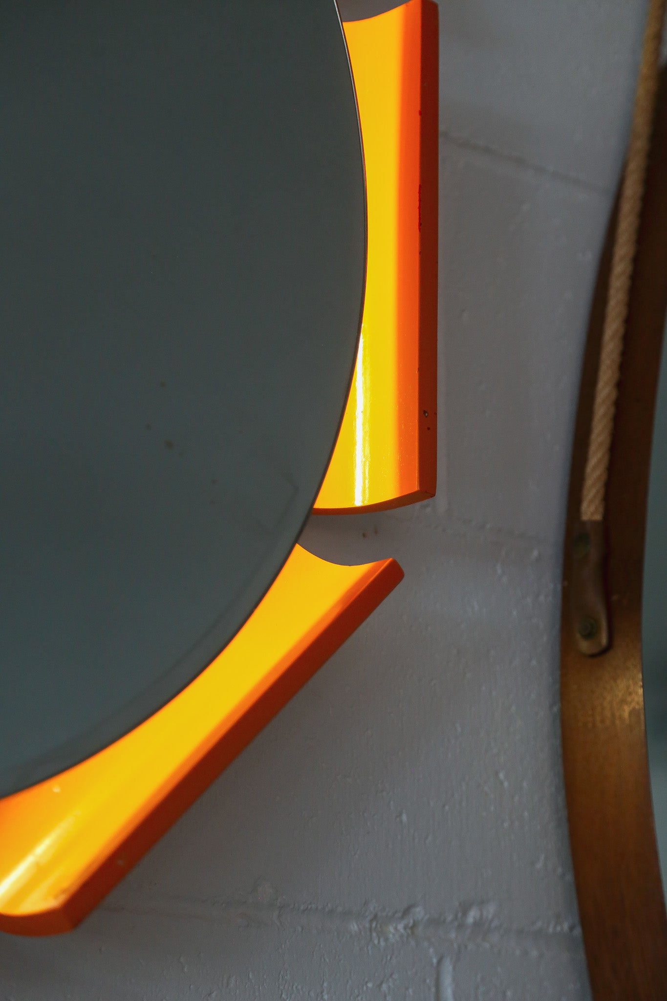 ISA Bergamo Backlit Wall Mirror in Timber 1960s