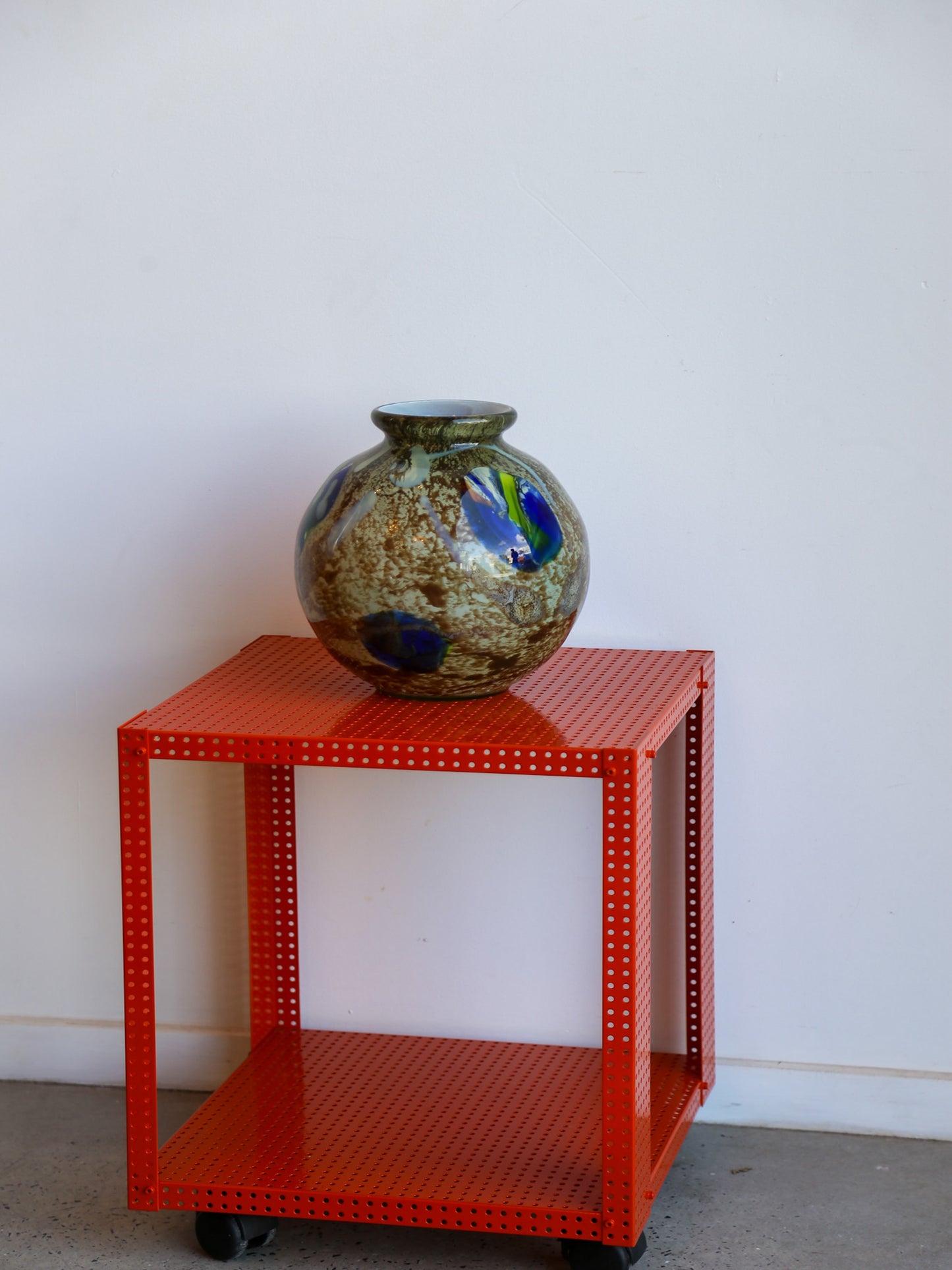 Venini Large Murano Glass Spherical Vase 1907s