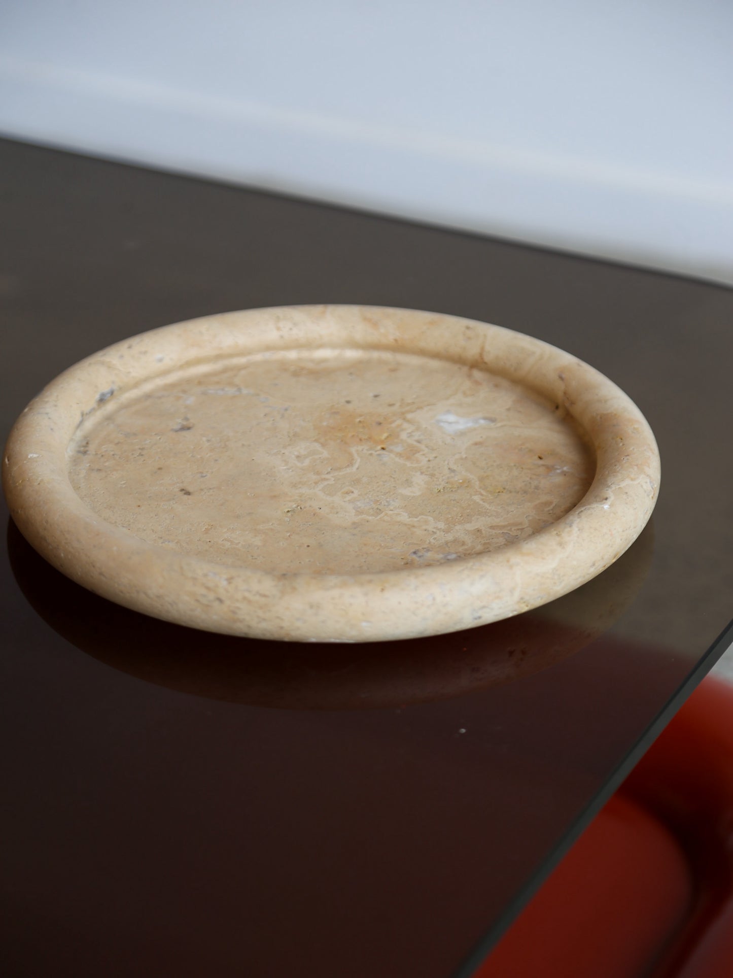 high end travertine bowl