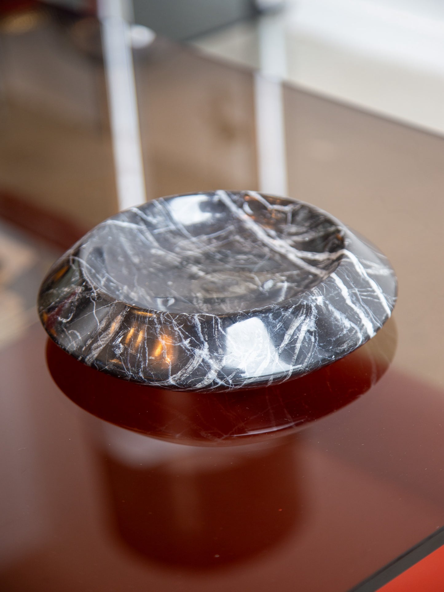 Black Carrara Marble Ashtray or Empty Pockets by Sergio Asti