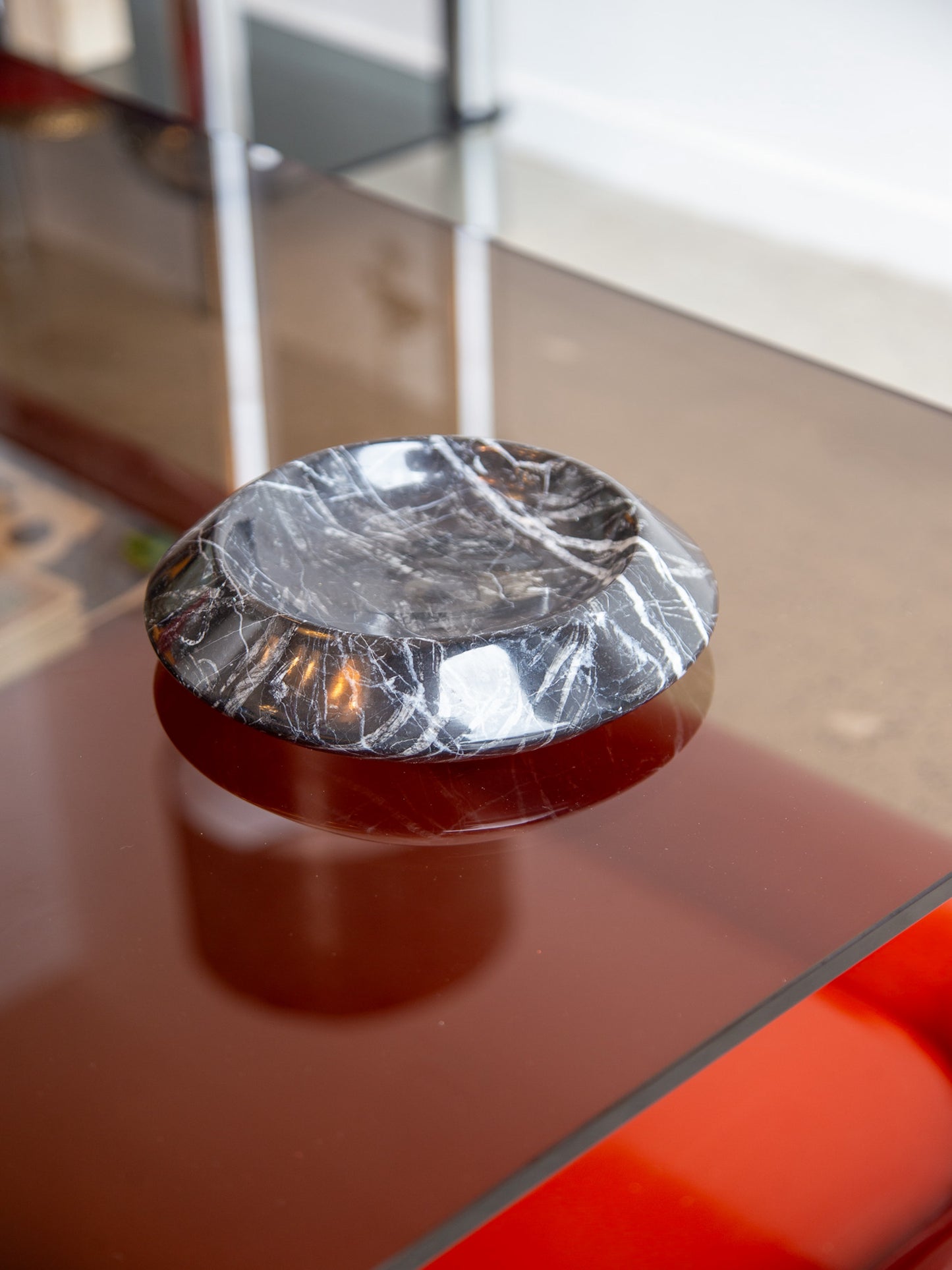Black Carrara Marble Ashtray or Empty Pockets by Sergio Asti