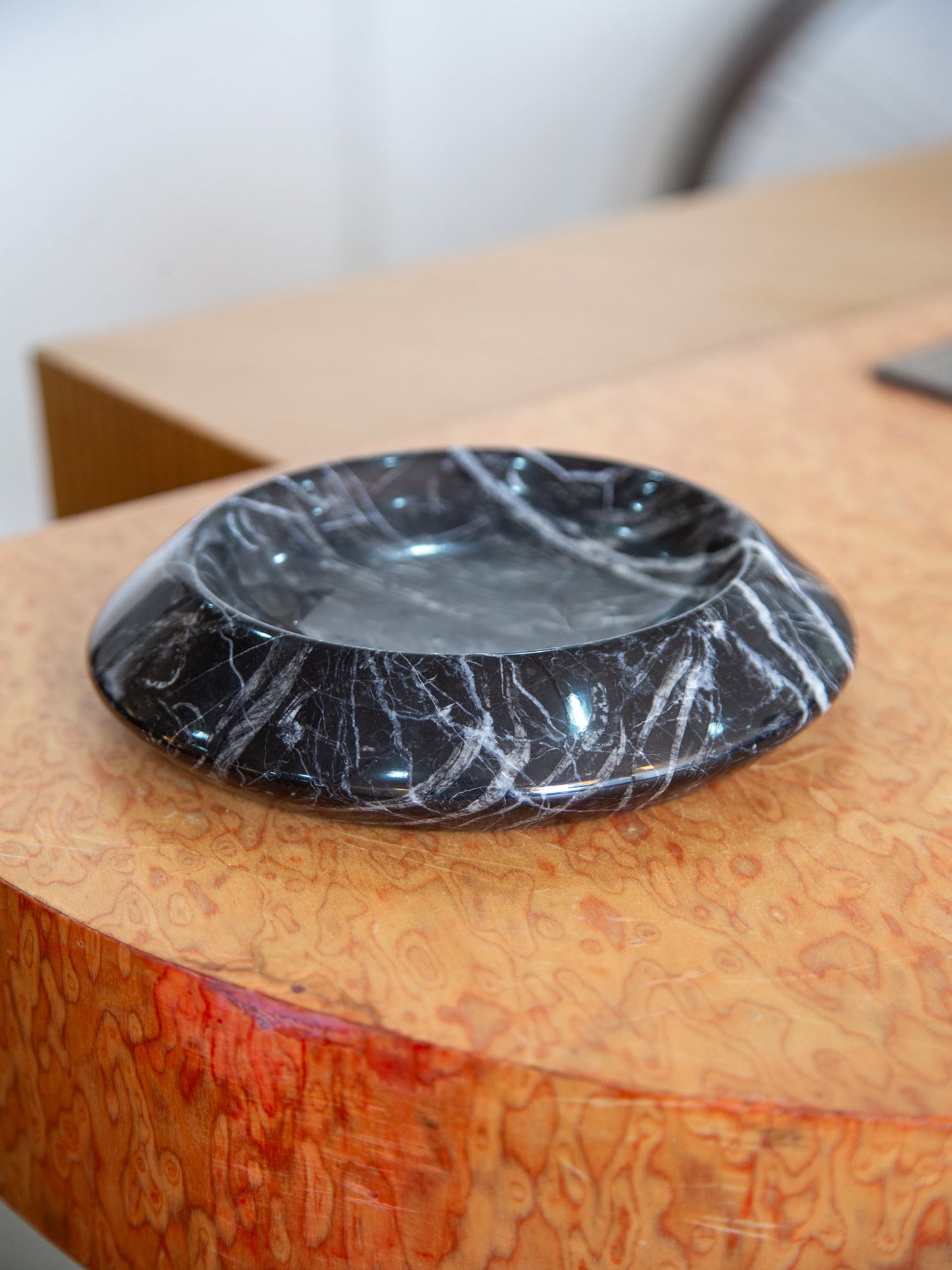 Black Carrara Marble Ashtray or Empty Pockets by Sergio Asti